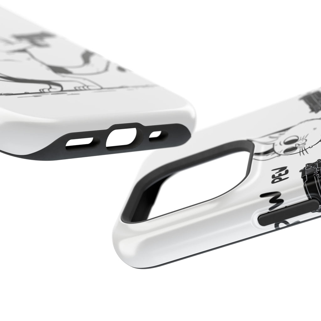 Impact Resistant Phone Case- Funny Cat Pew Pew
