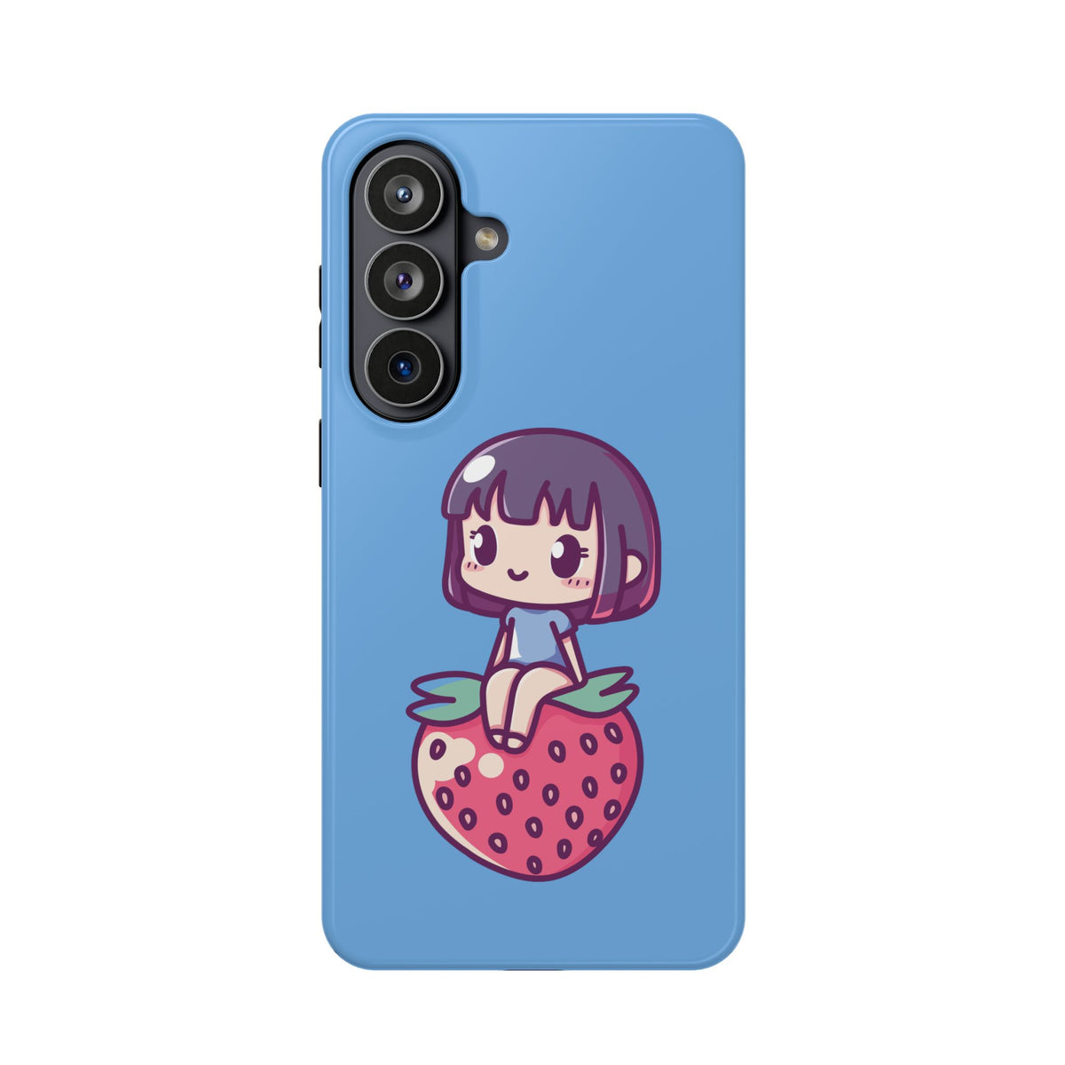 Cute Strawberry Girl Impact-Resistant Phone Case