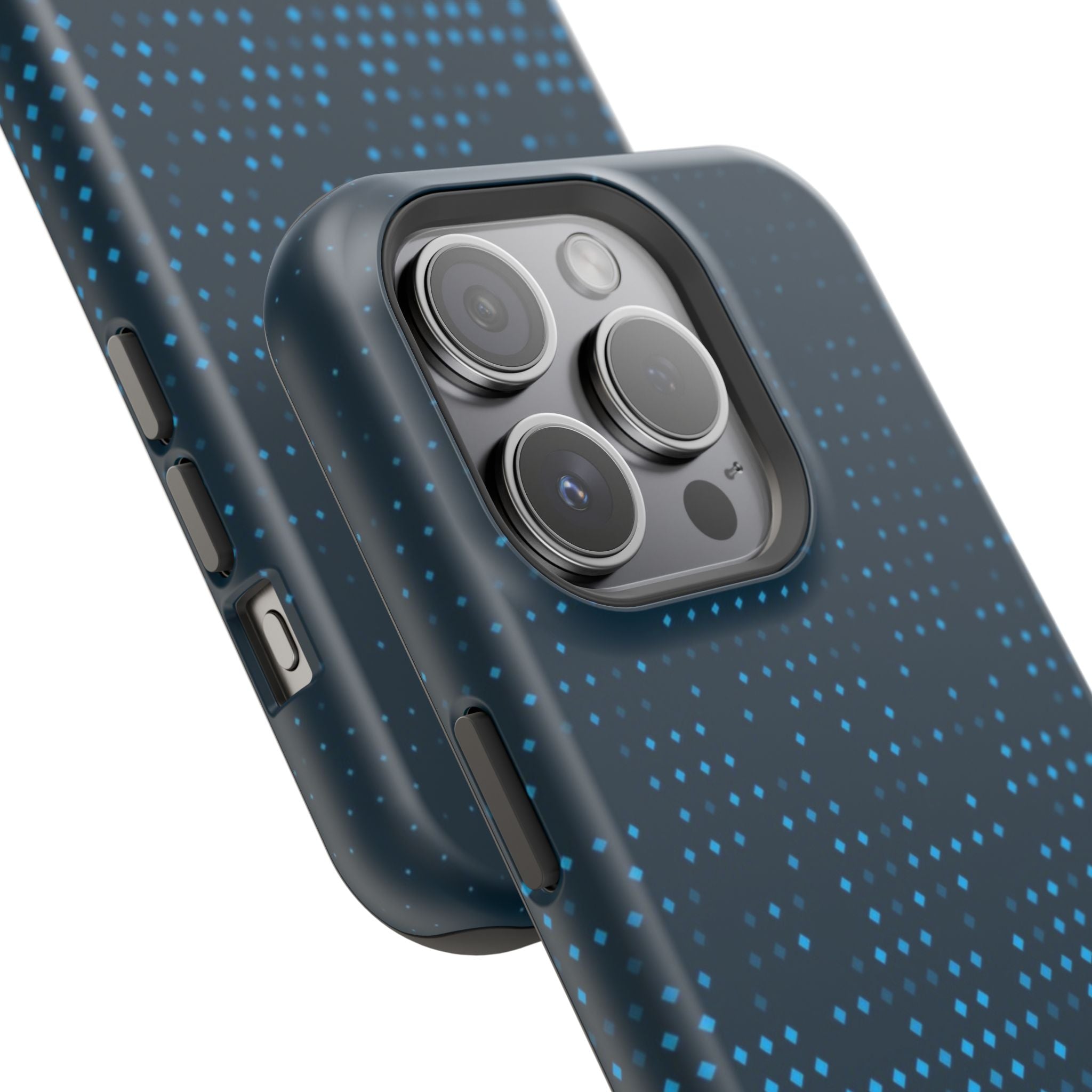Blue Geometric Impact Resistant Phone Case