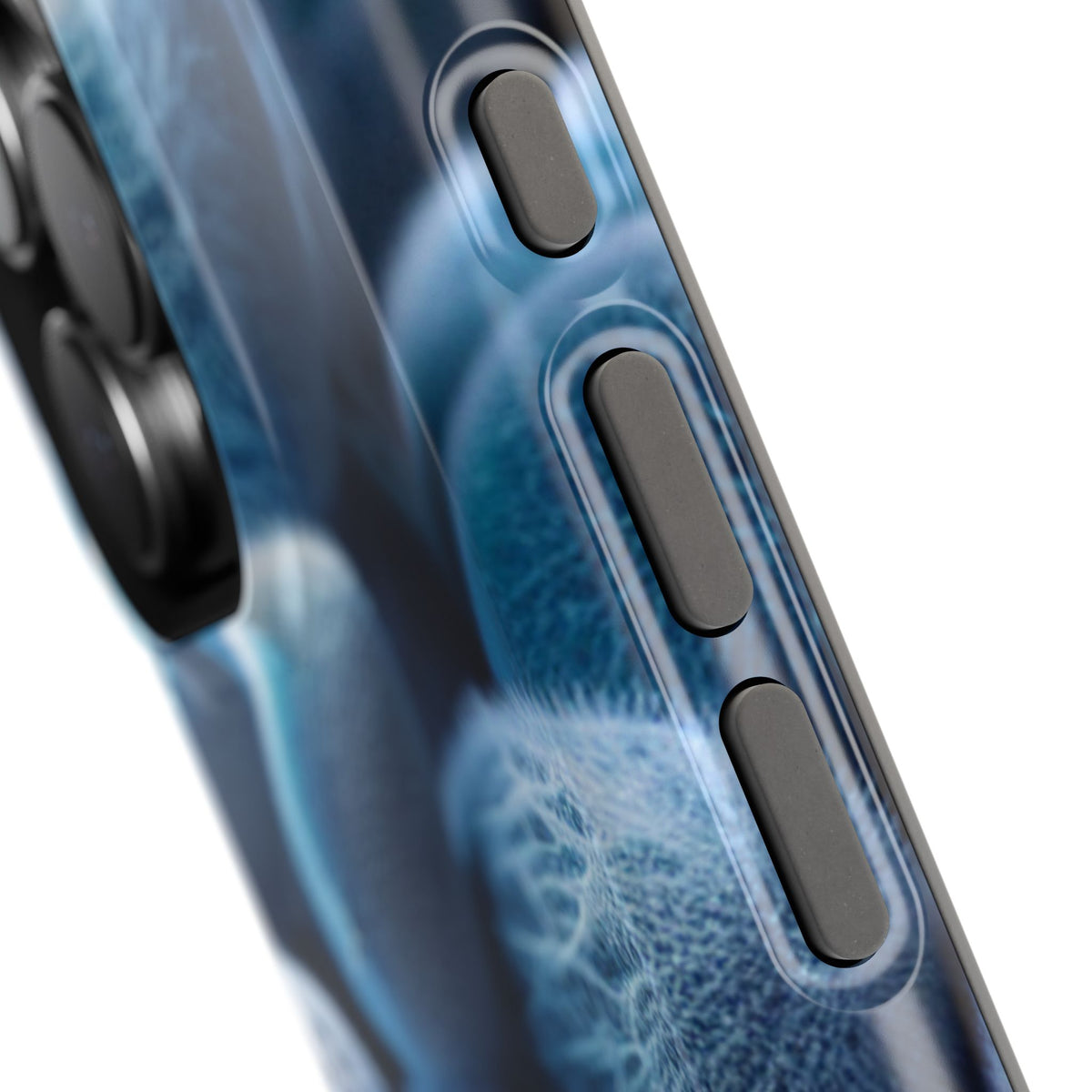 Phone Case — Blue Fuzzy Pods Impact-Resistant Protective Case