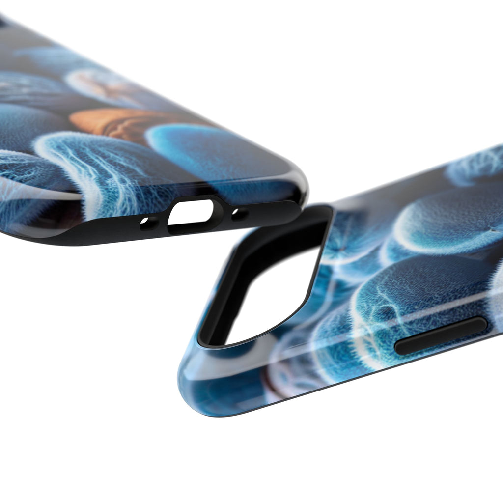 Phone Case — Blue Fuzzy Pods Impact-Resistant Protective Case