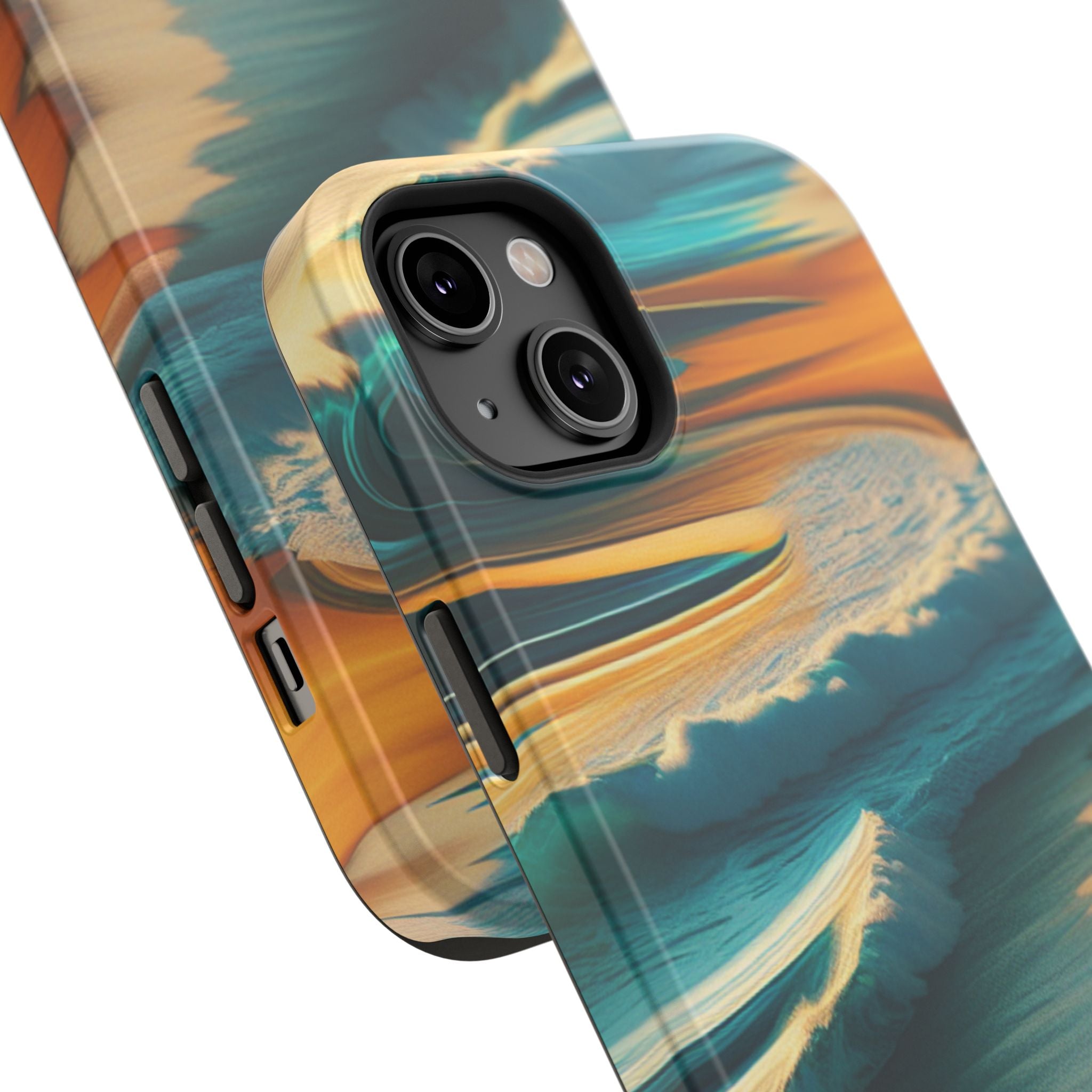 Impact Resistant Phone Case, Surf Wave Beach Lovers, Ocean Waves Design