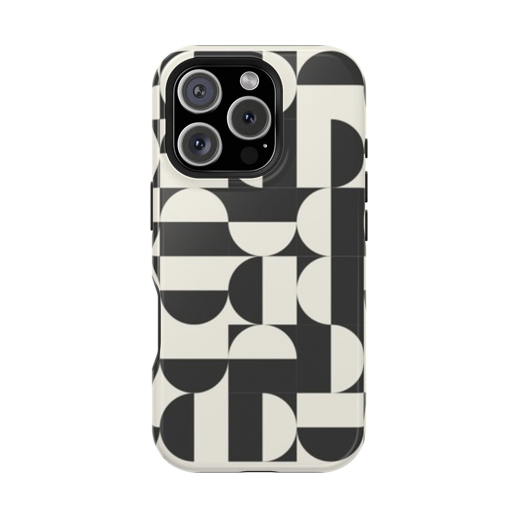 Black and White Design Impact-Resistant Case