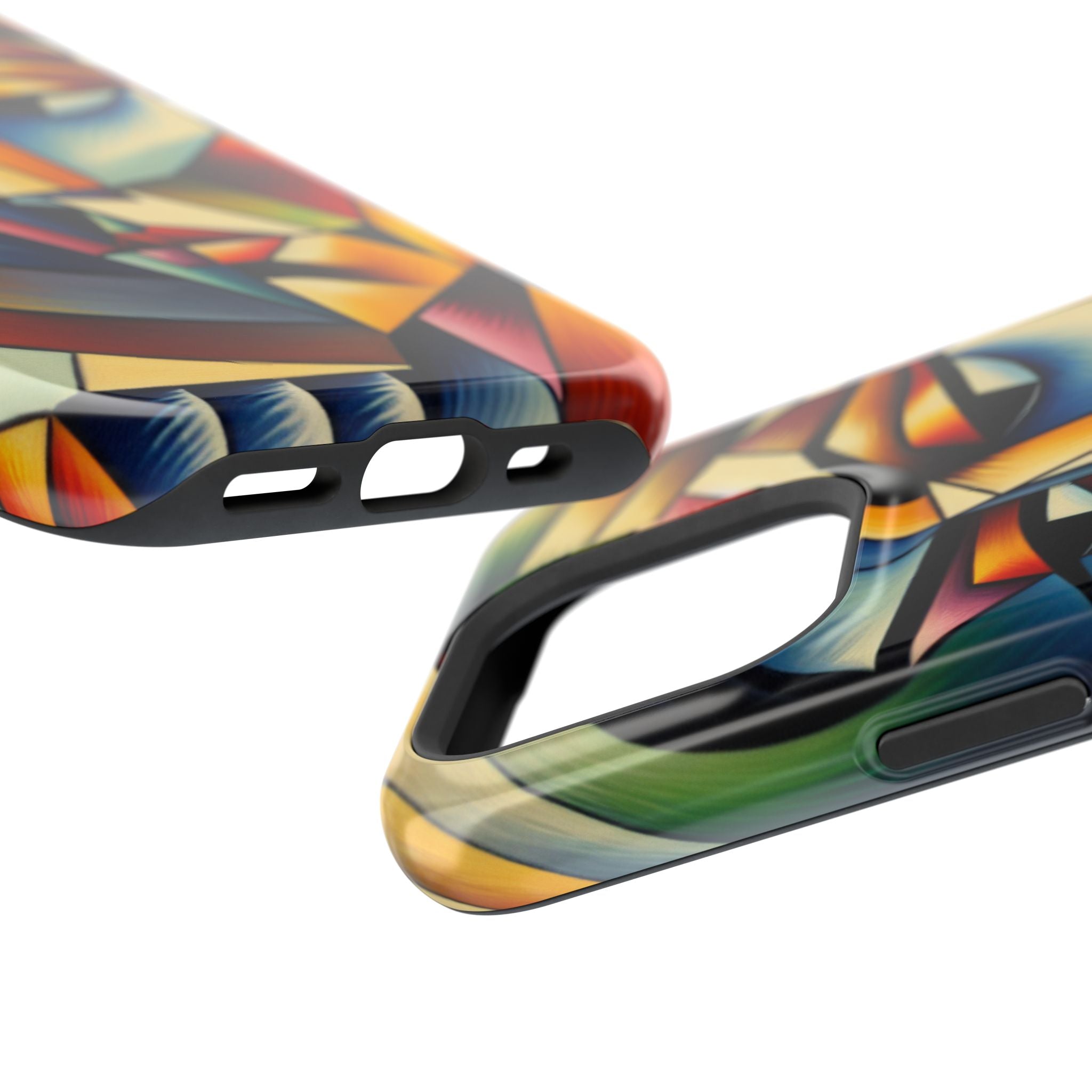 Abstract Cubist Face Phone Case — Impact-Resistant Artistic iPhone Cover