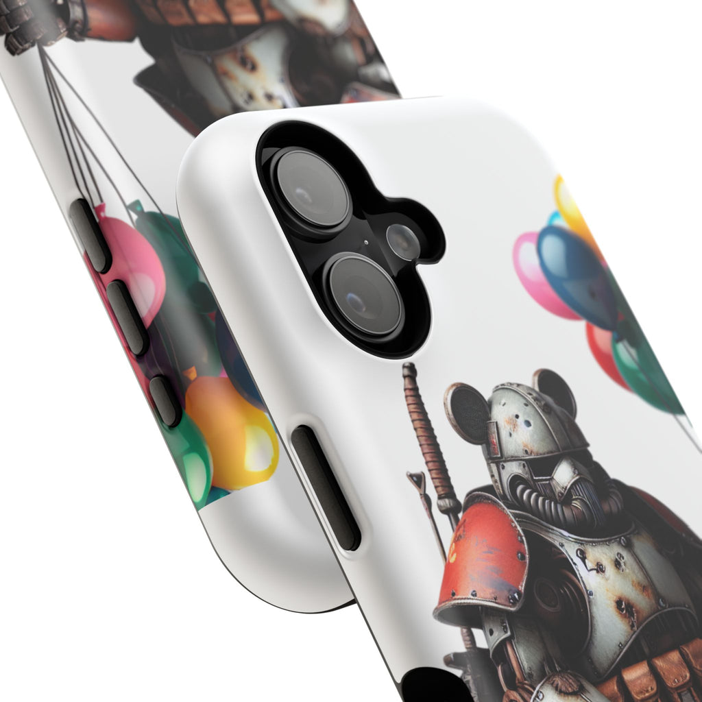 Armored Bear with Balloons Impact-Resistant Galaxy Cute Phone Cases