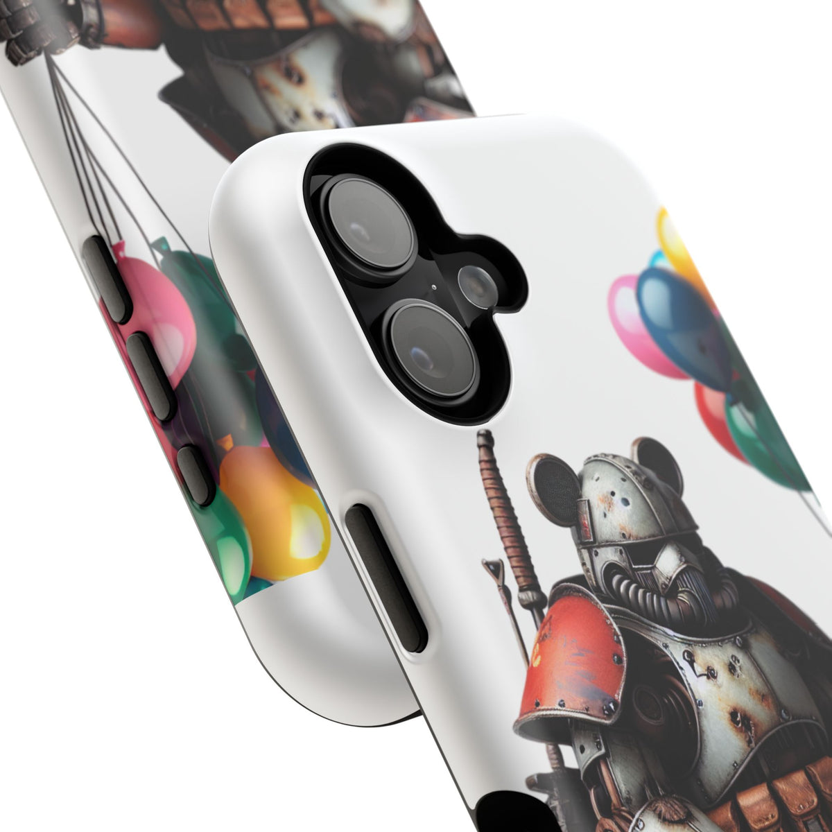 Armored Bear with Balloons Impact-Resistant Galaxy Cute Phone Cases