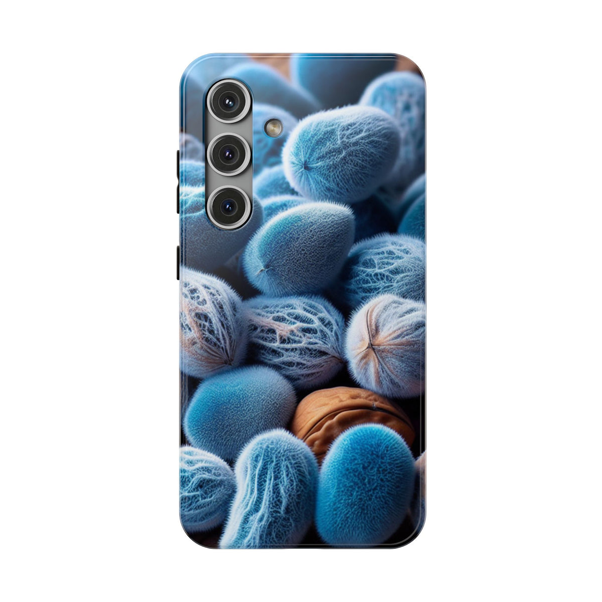 Phone Case — Blue Fuzzy Pods Impact-Resistant Protective Case