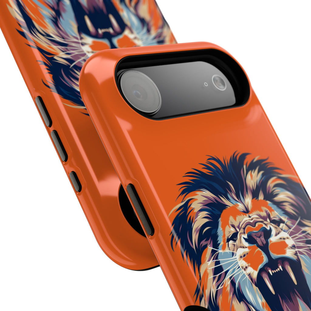 Roaring Lion Impact Phone Case — Shockproof Orange Protective Cover