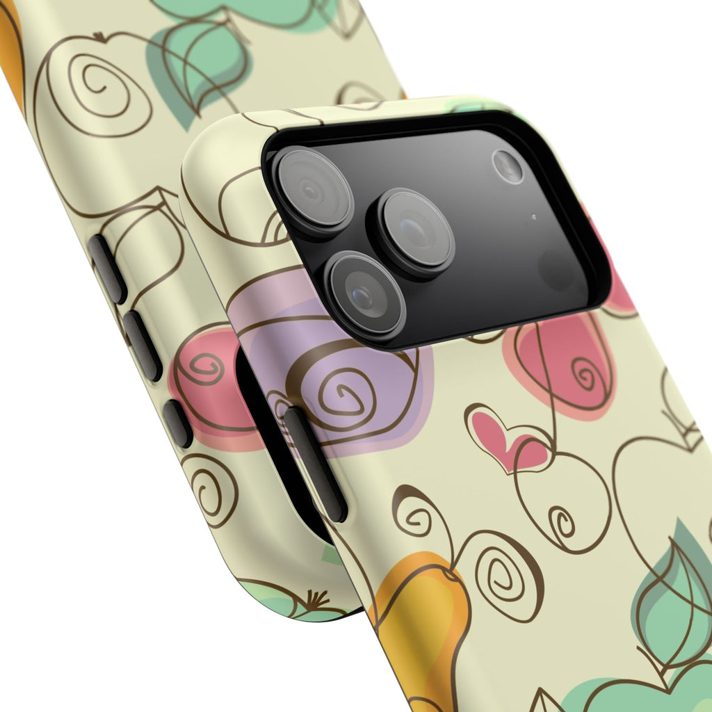Colorful Floral Phone Case, Impact-Resistant