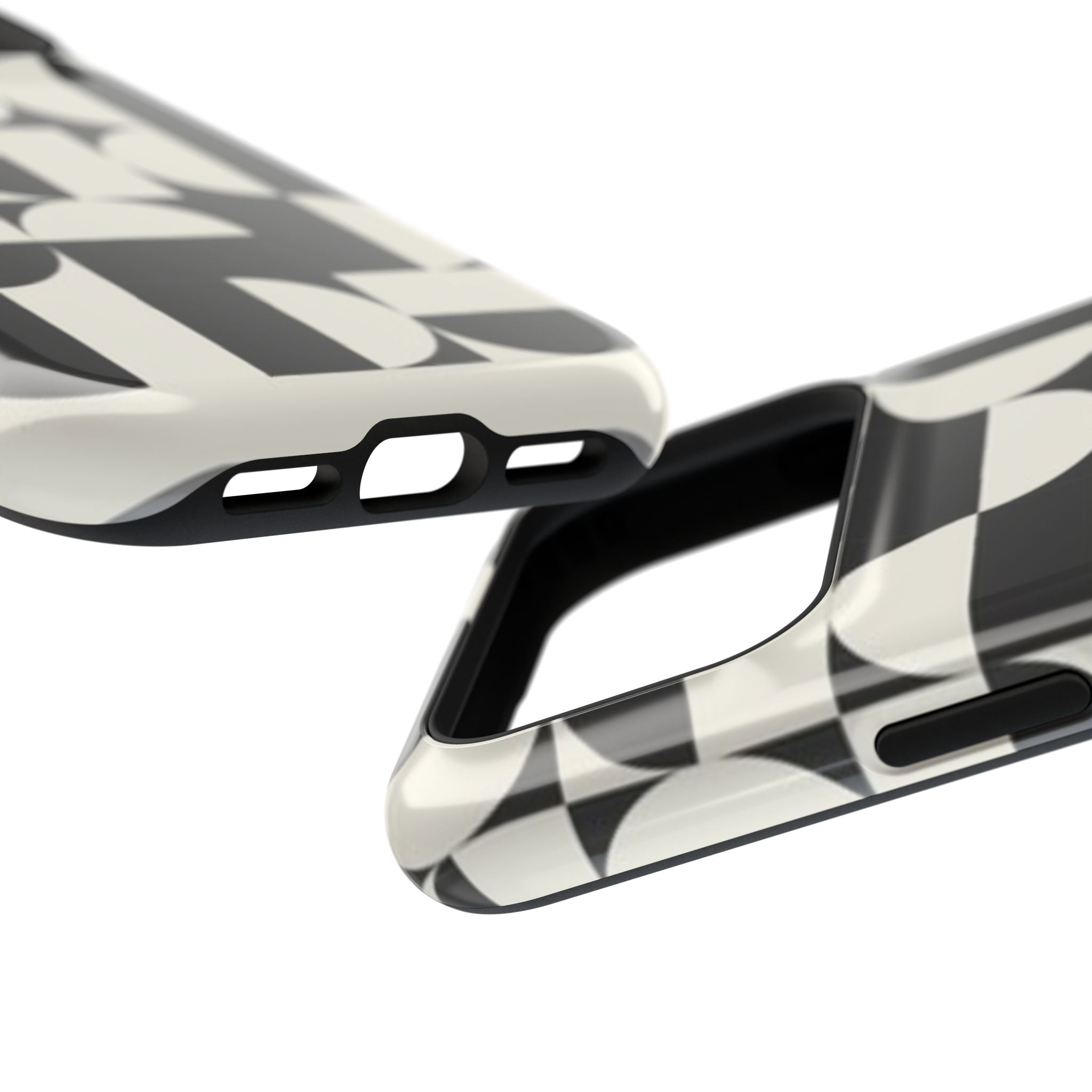 Black and White Design Impact-Resistant Case