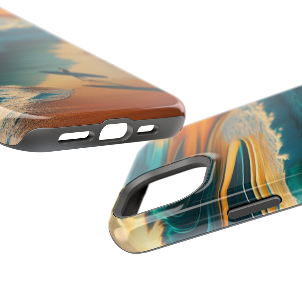 Impact Resistant Phone Case, Surf Wave Beach Lovers, Ocean Waves Design