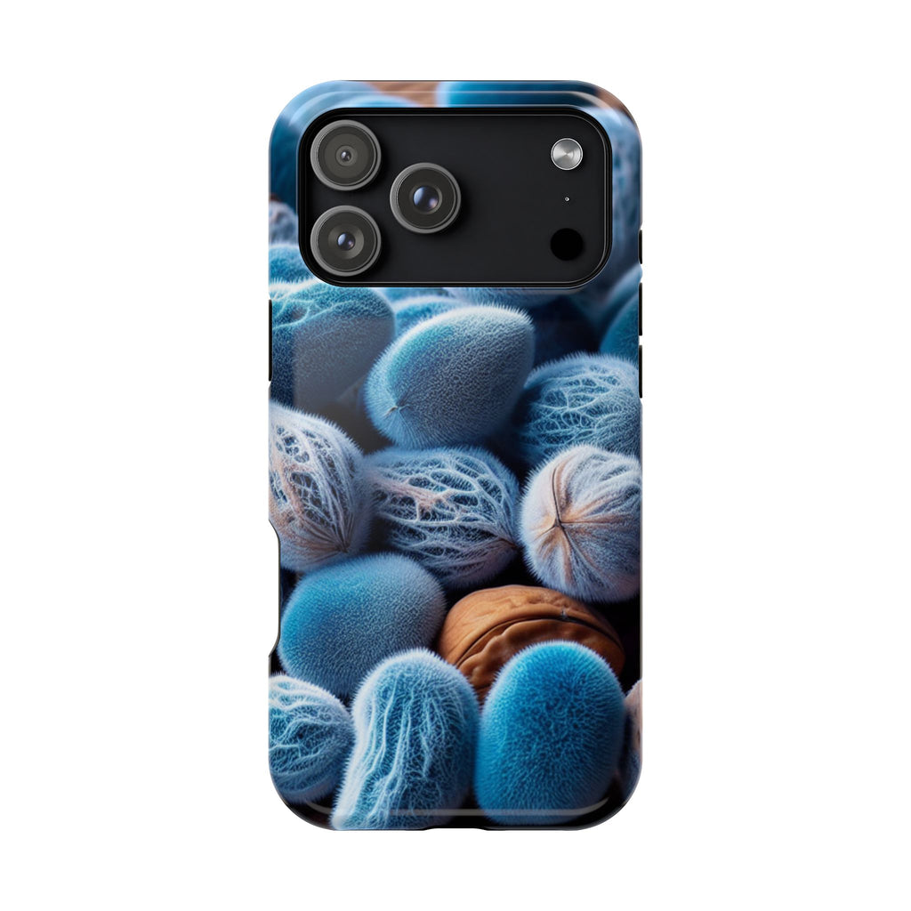 Phone Case — Blue Fuzzy Pods Impact-Resistant Protective Case