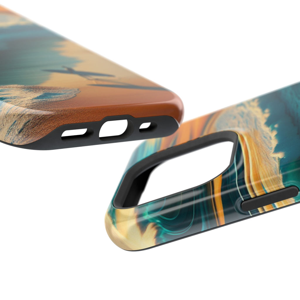 Impact Resistant Phone Case, Surf Wave Beach Lovers, Ocean Waves Design