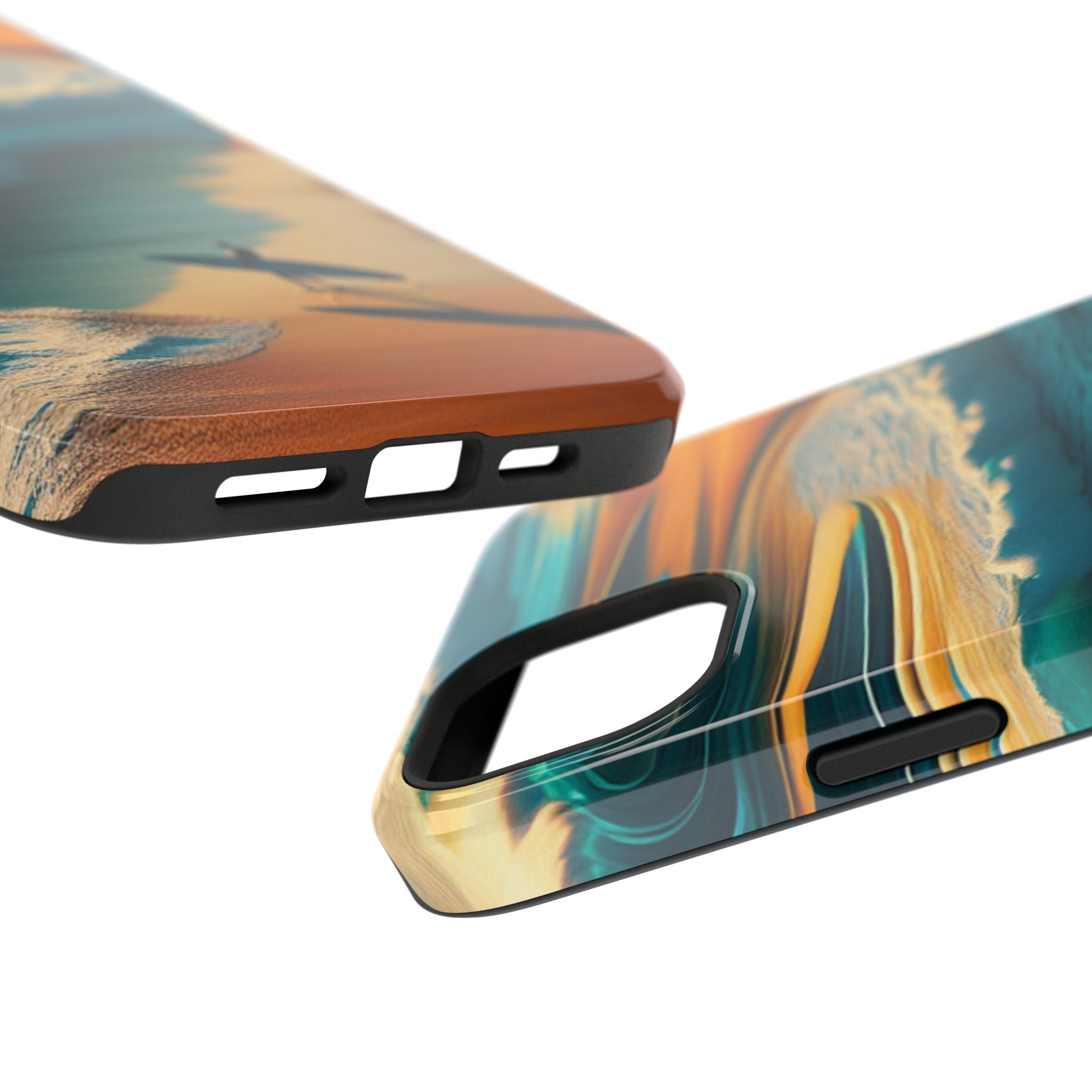 Impact Resistant Phone Case, Surf Wave Beach Lovers, Ocean Waves Design