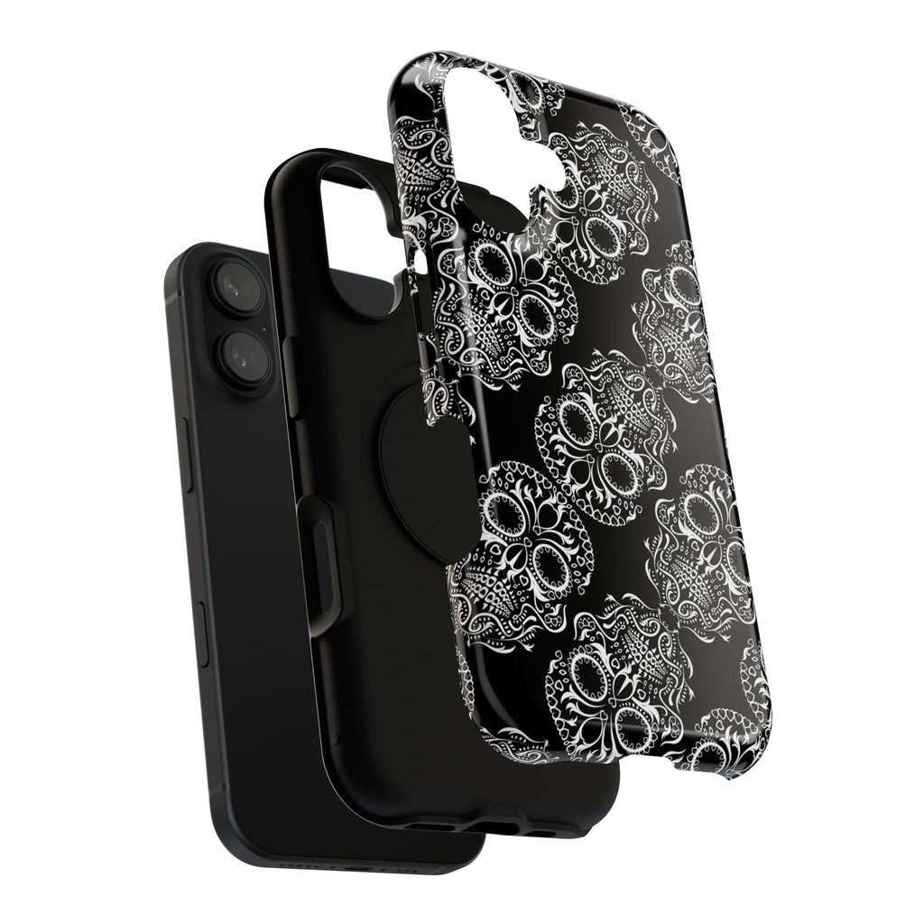 Skull Pattern Black & White Gothic Tough Cases for iPhone