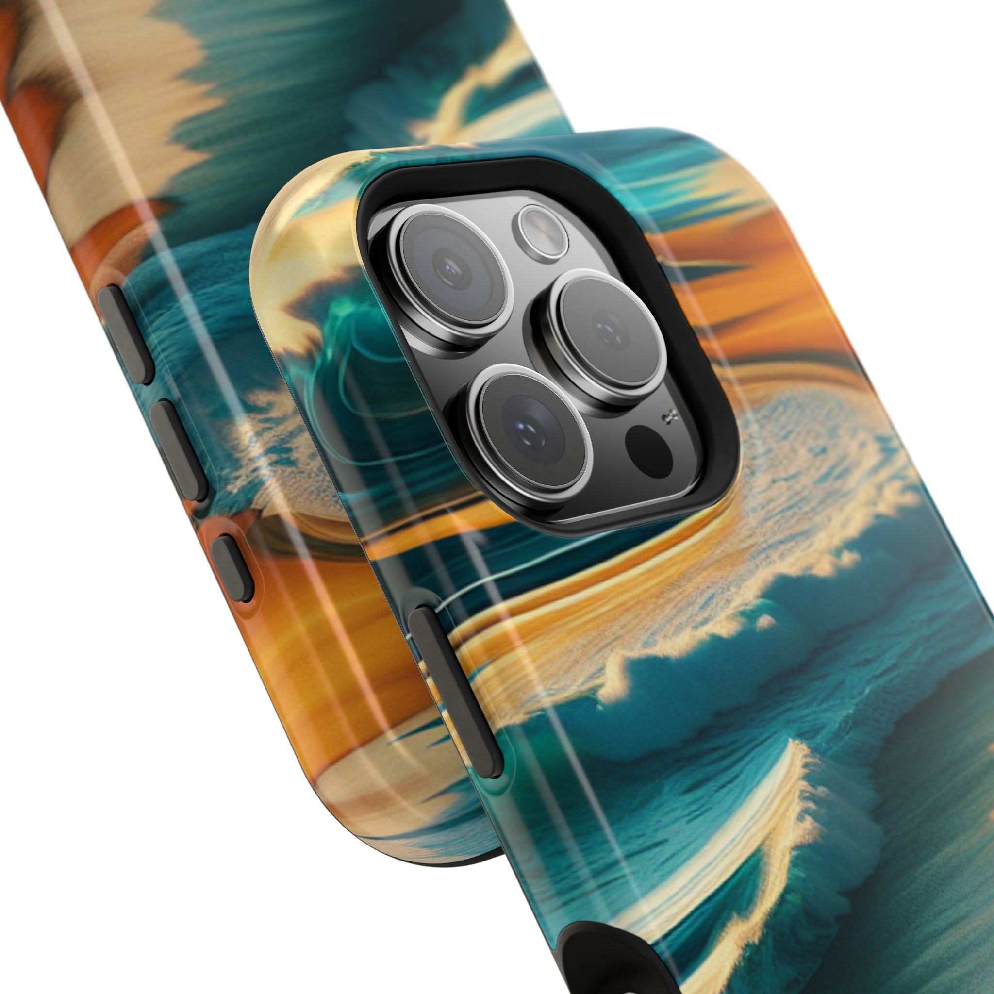 Impact Resistant Phone Case, Surf Wave Beach Lovers, Ocean Waves Design