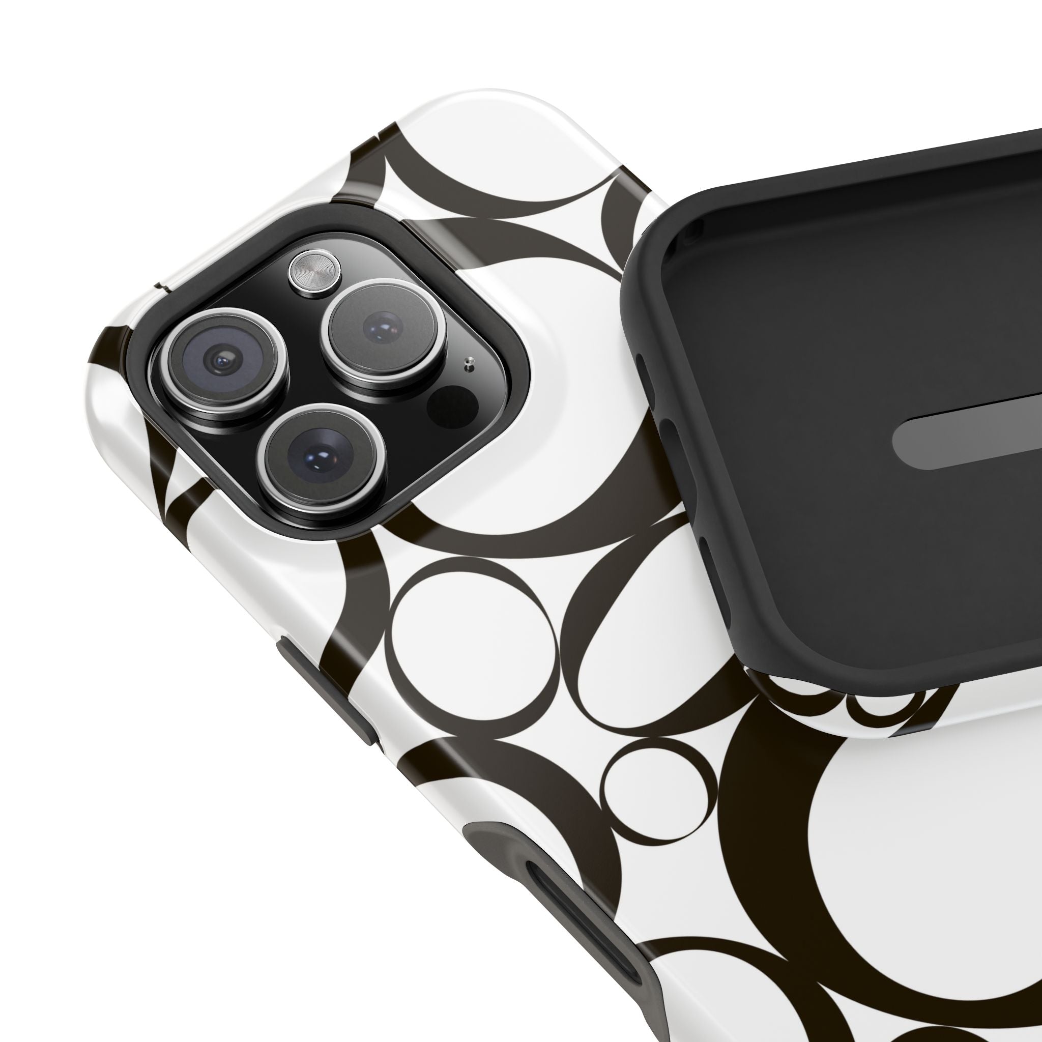 Black & White Impact-Resistant Phone Case - Durable