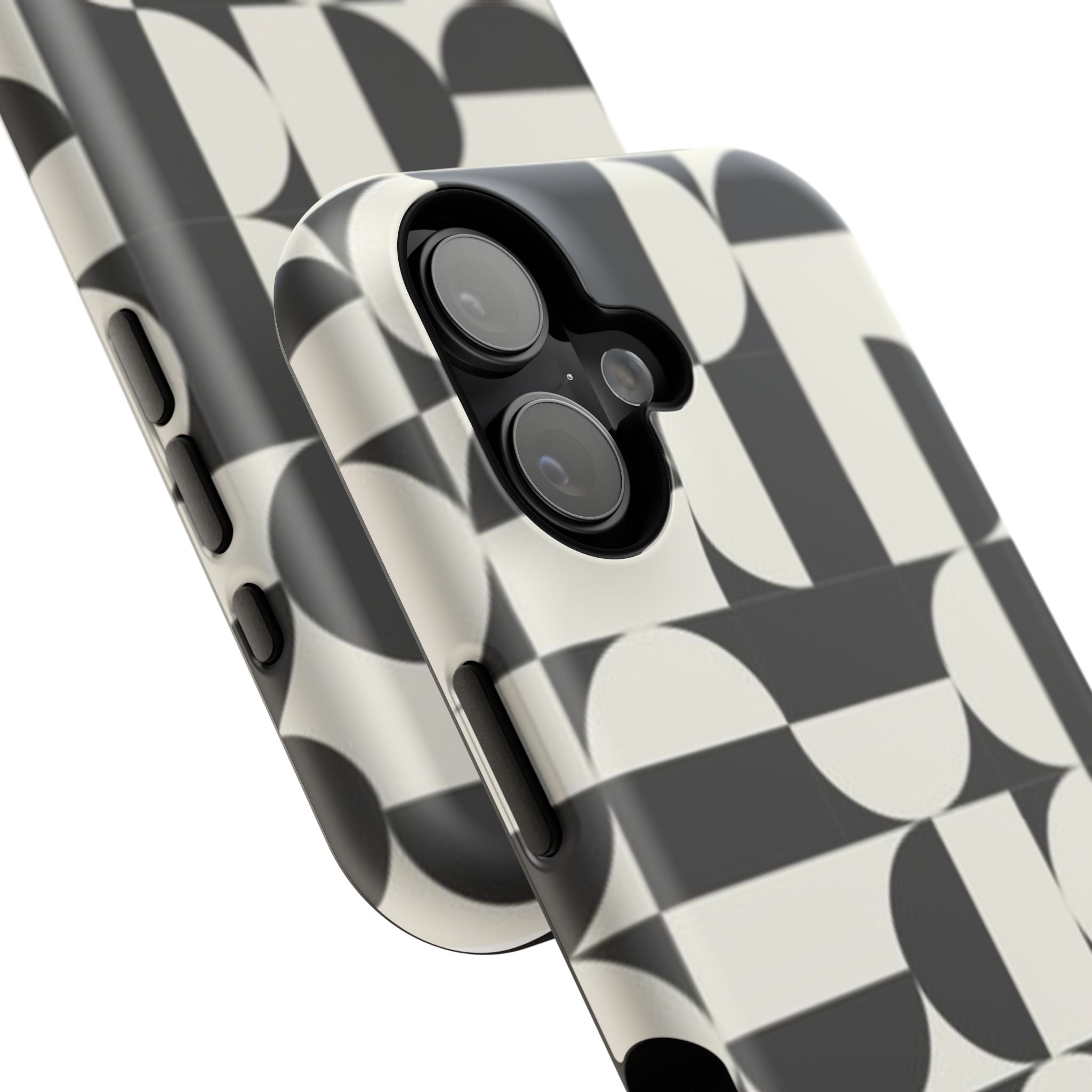 Black and White Design Impact-Resistant Case