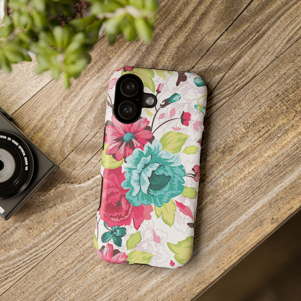 Floral Design Impact-Resistant Case