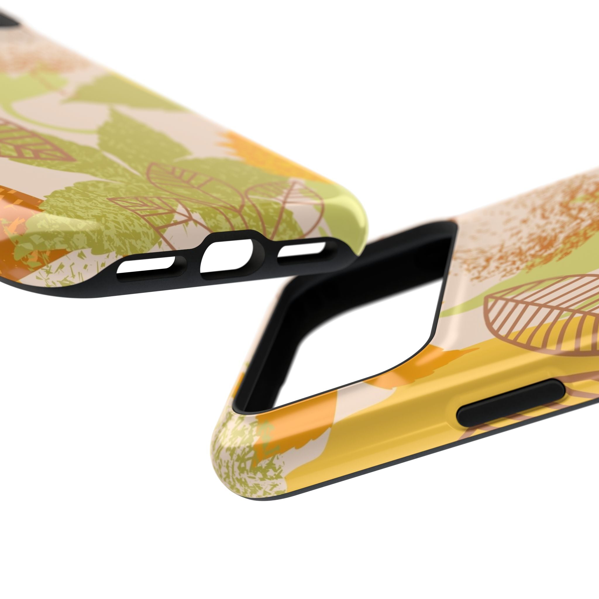 Chic Leaf Print Phone Case