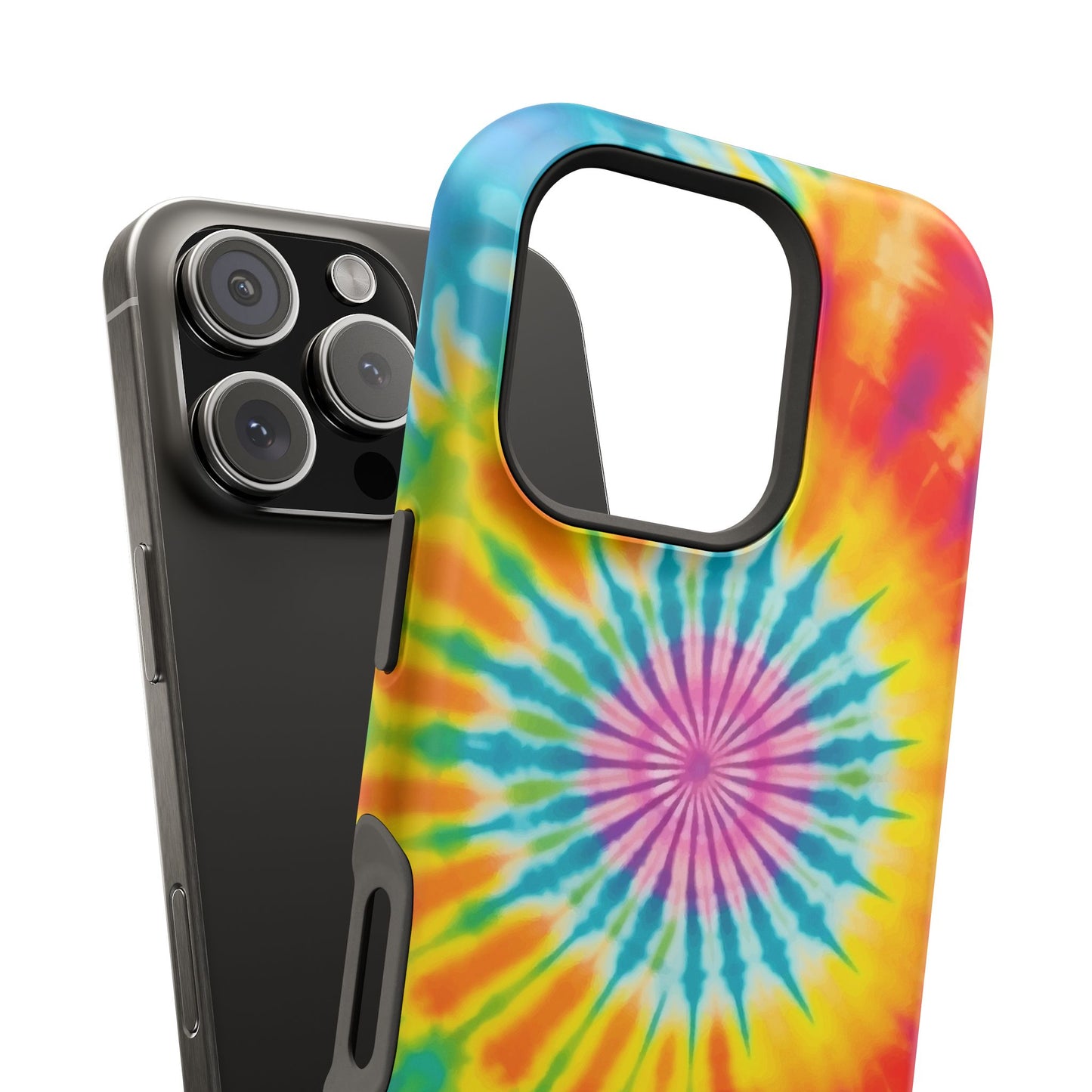 Colorful Tie-Dye Impact-Resistant Phone Case, Tie-Dye Phone Cover, Fun Phone Protection, Vibrant Gift for Teens, Festival Essential