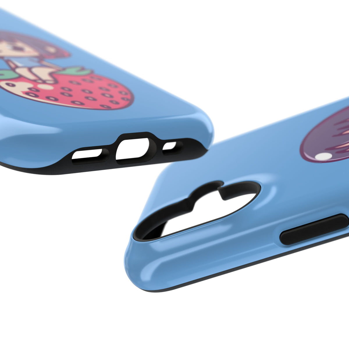 Cute Strawberry Girl Impact-Resistant Phone Case