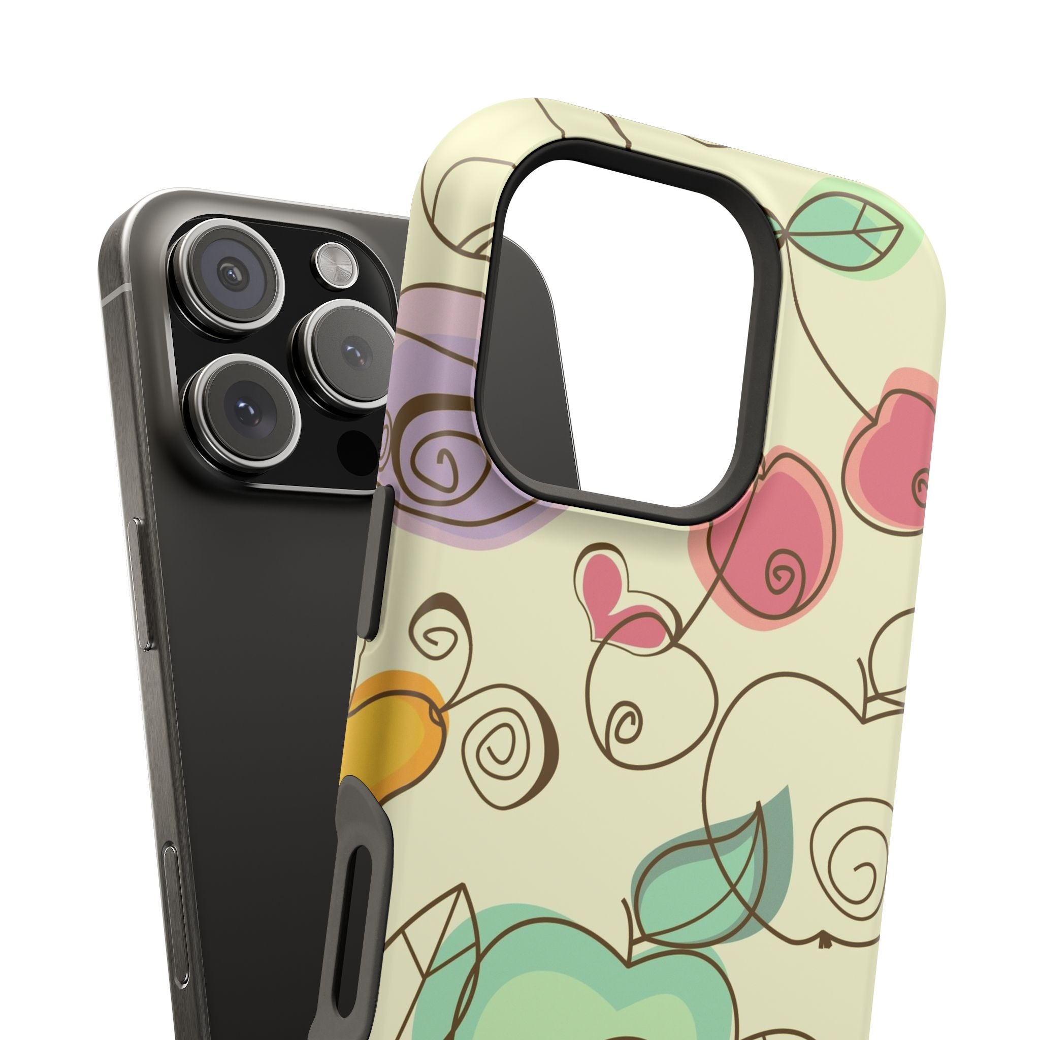 Colorful Floral Phone Case, Impact-Resistant