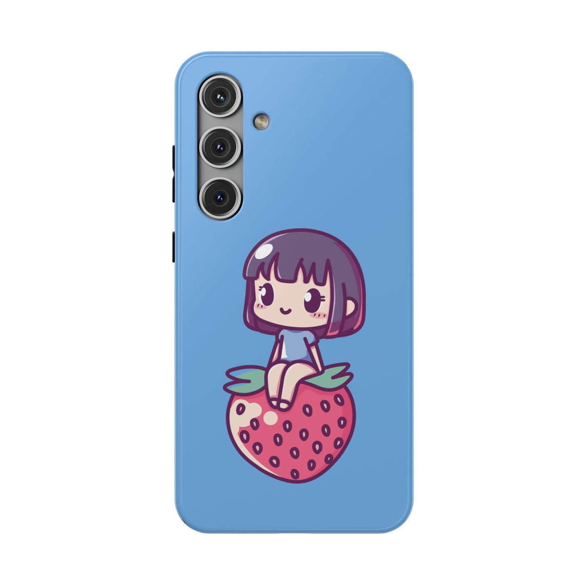 Cute Strawberry Girl Impact-Resistant Phone Case