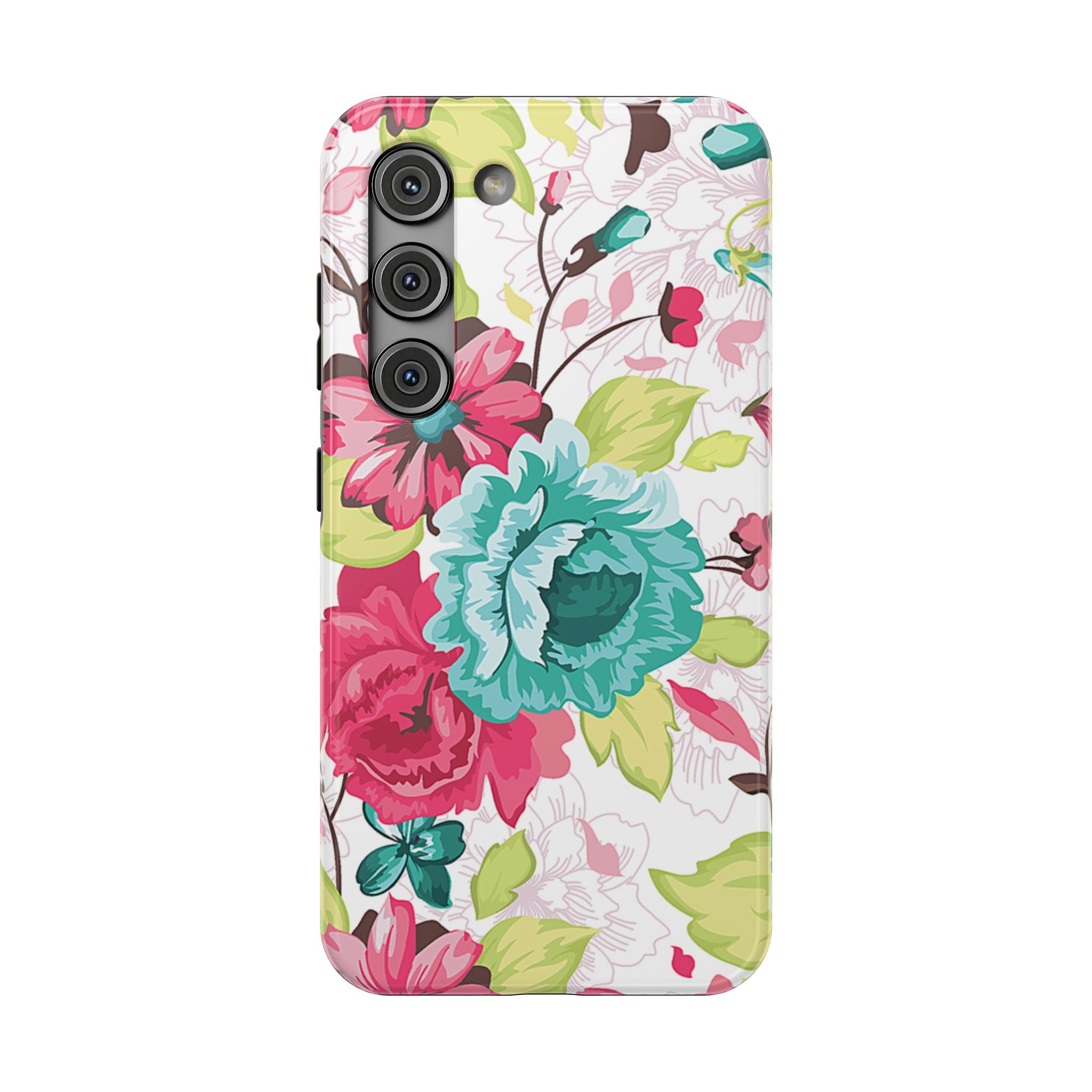 Floral Design Impact-Resistant Case