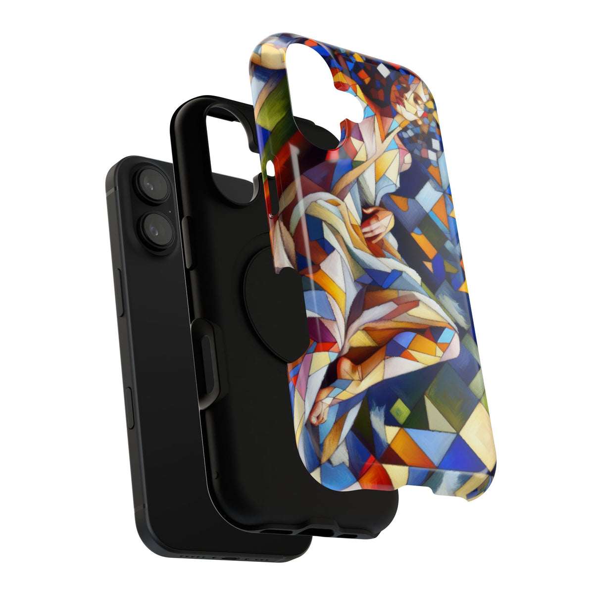 Abstract Stained Glass Dragon Impact Phone Case