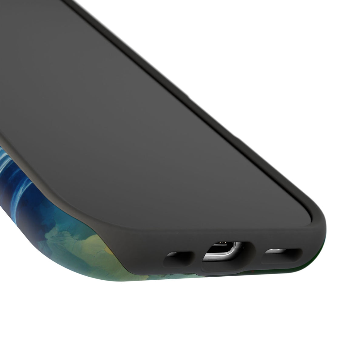 Shark Wave Impact-Resistant Phone Case — Ocean Monster Art Protective Cover