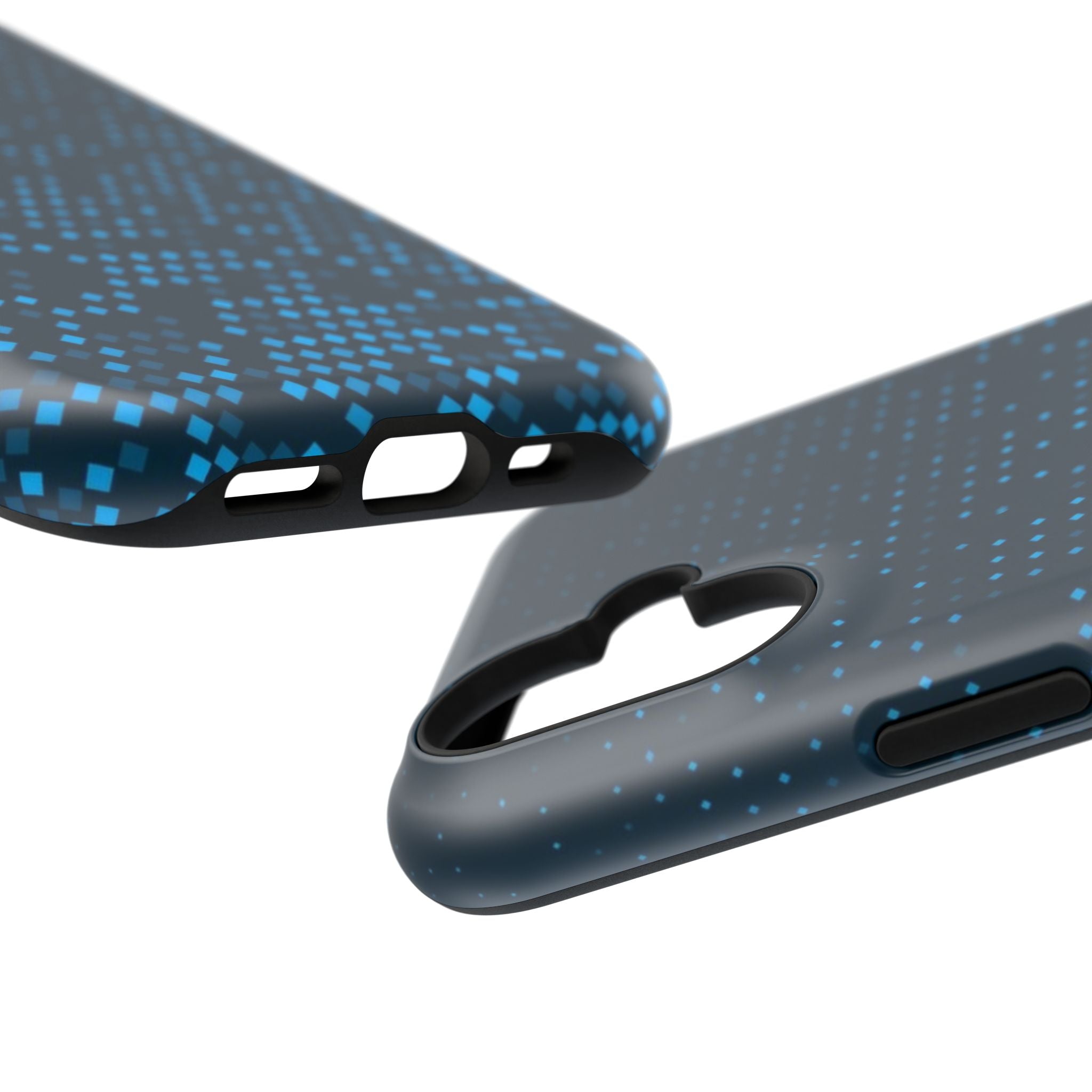 Blue Geometric Impact Resistant Phone Case
