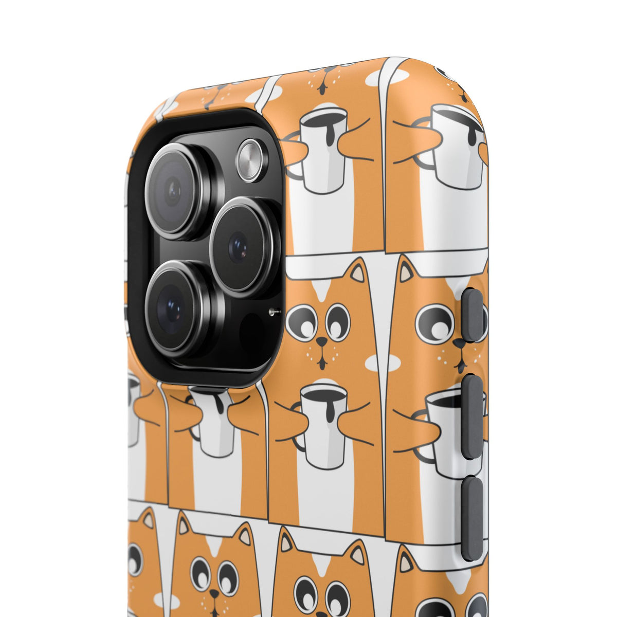 Impact-Resistant Phone Case — Cute Orange Shiba Inu Pattern