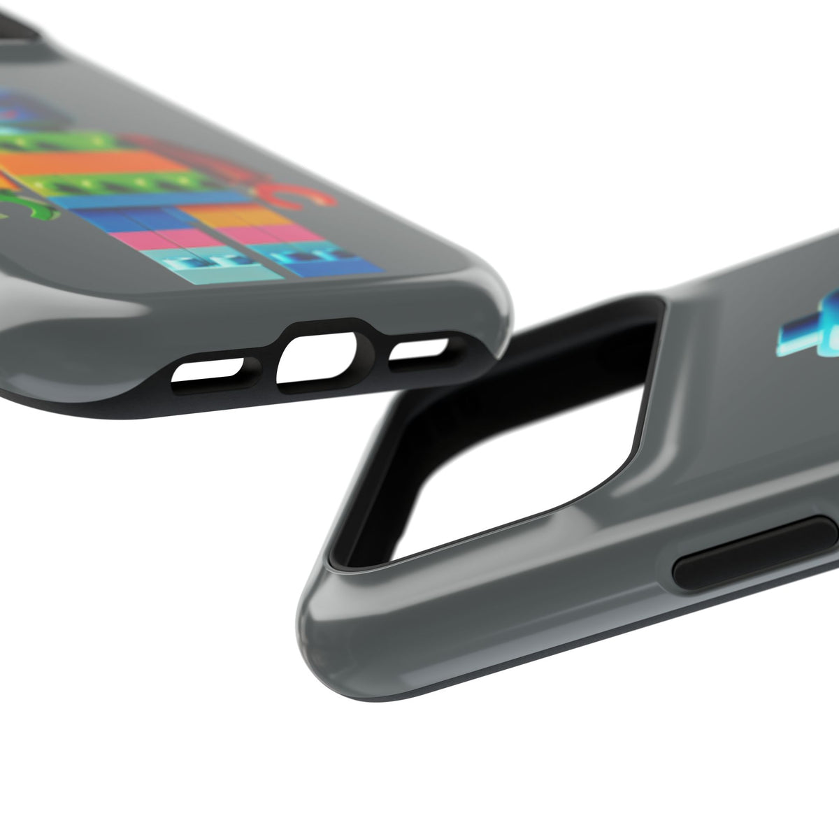 Rainbow Brick Minifigure Impact-Resistant Phone Case