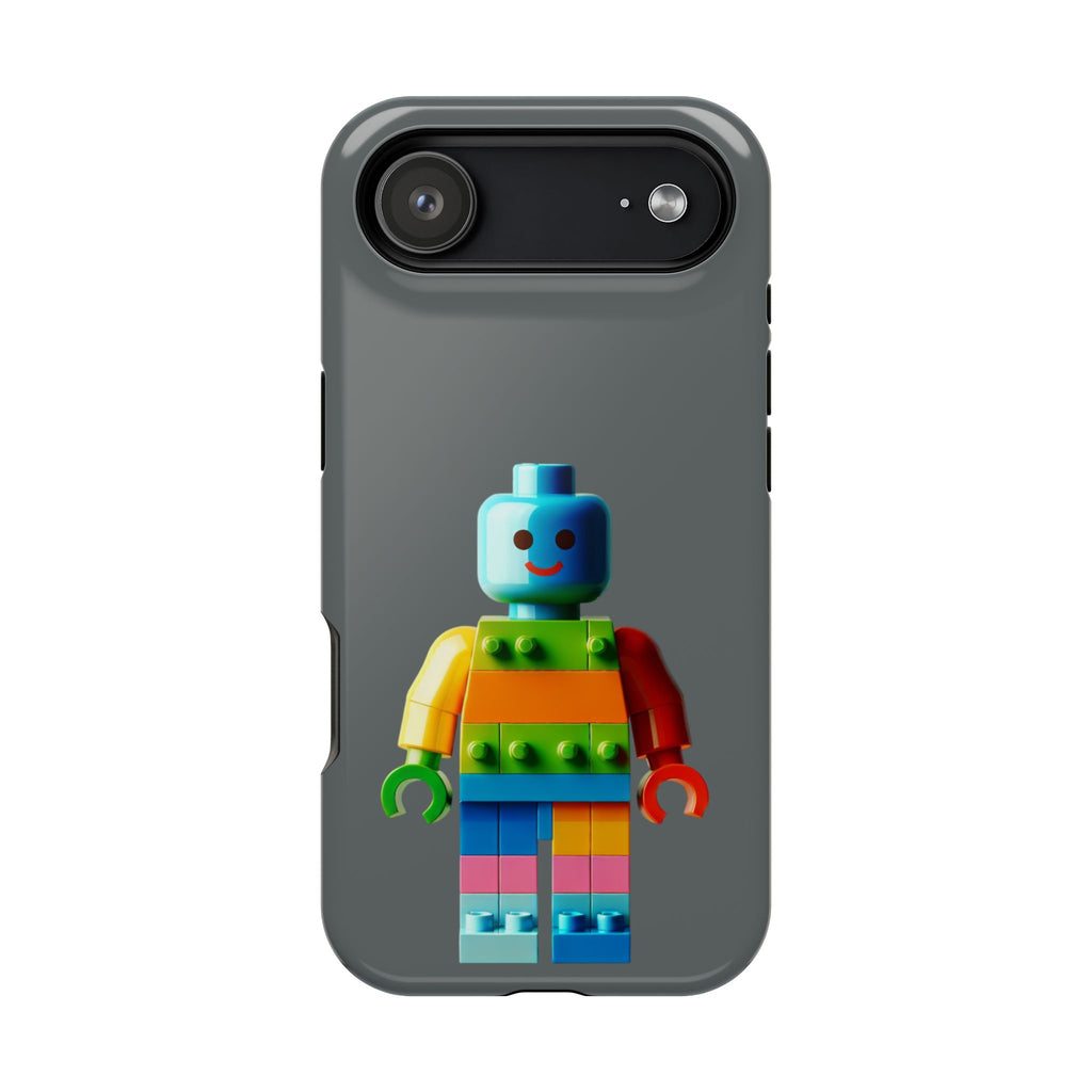 Rainbow Brick Minifigure Impact-Resistant Phone Case