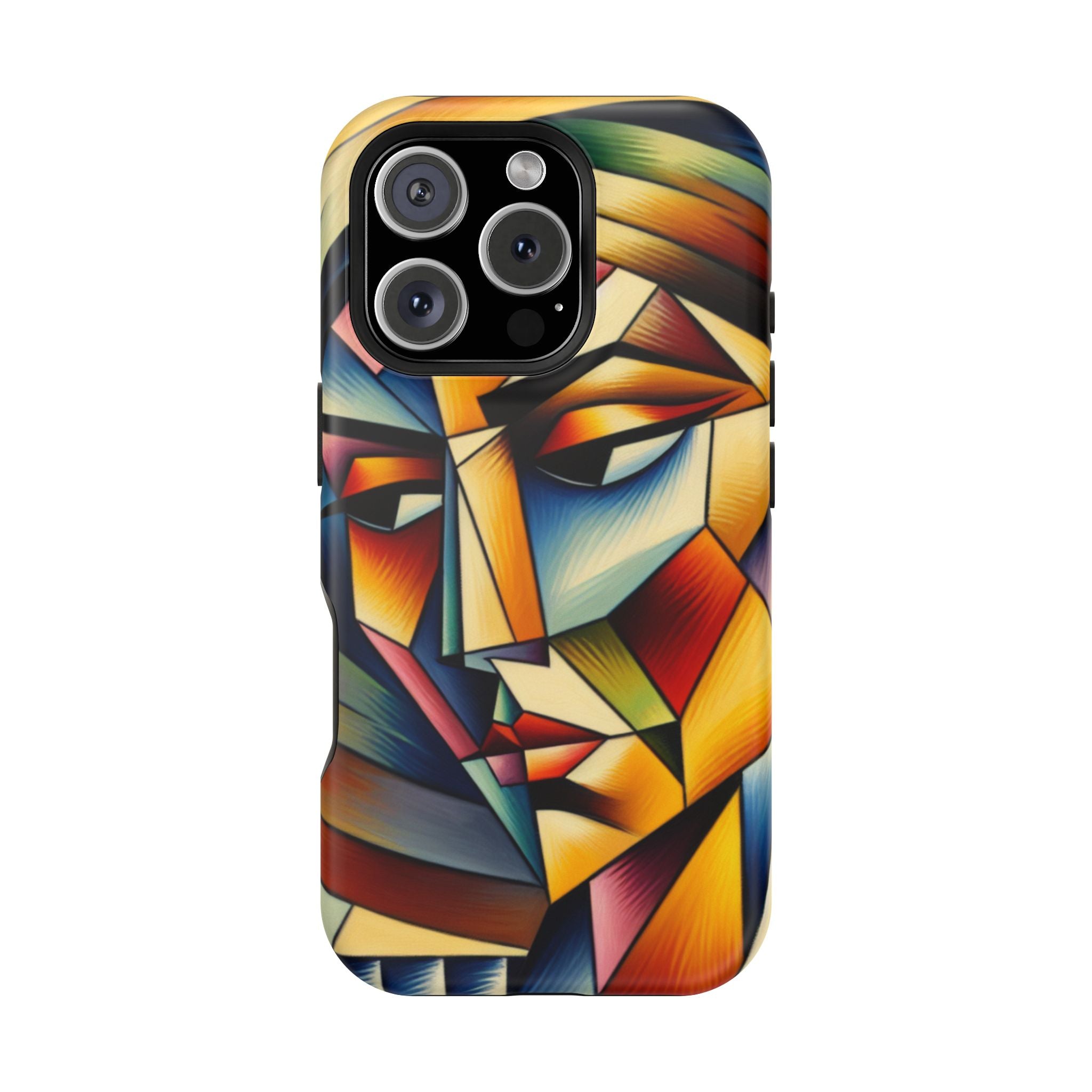 Abstract Cubist Face Phone Case — Impact‑Resistant Artistic iPhone Cover