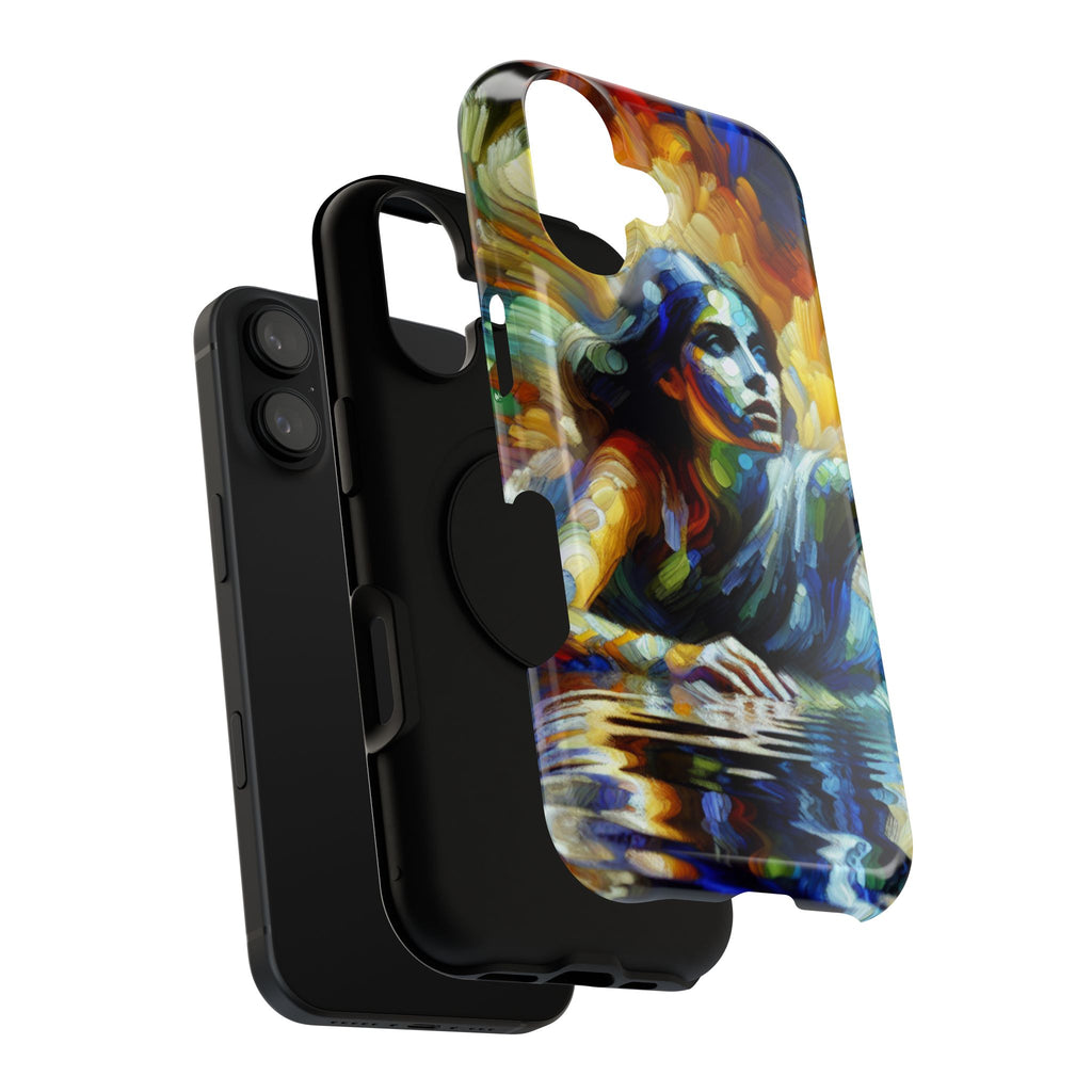 Impact-Resistant Phone Case — Colorful Surreal Mermaid Art