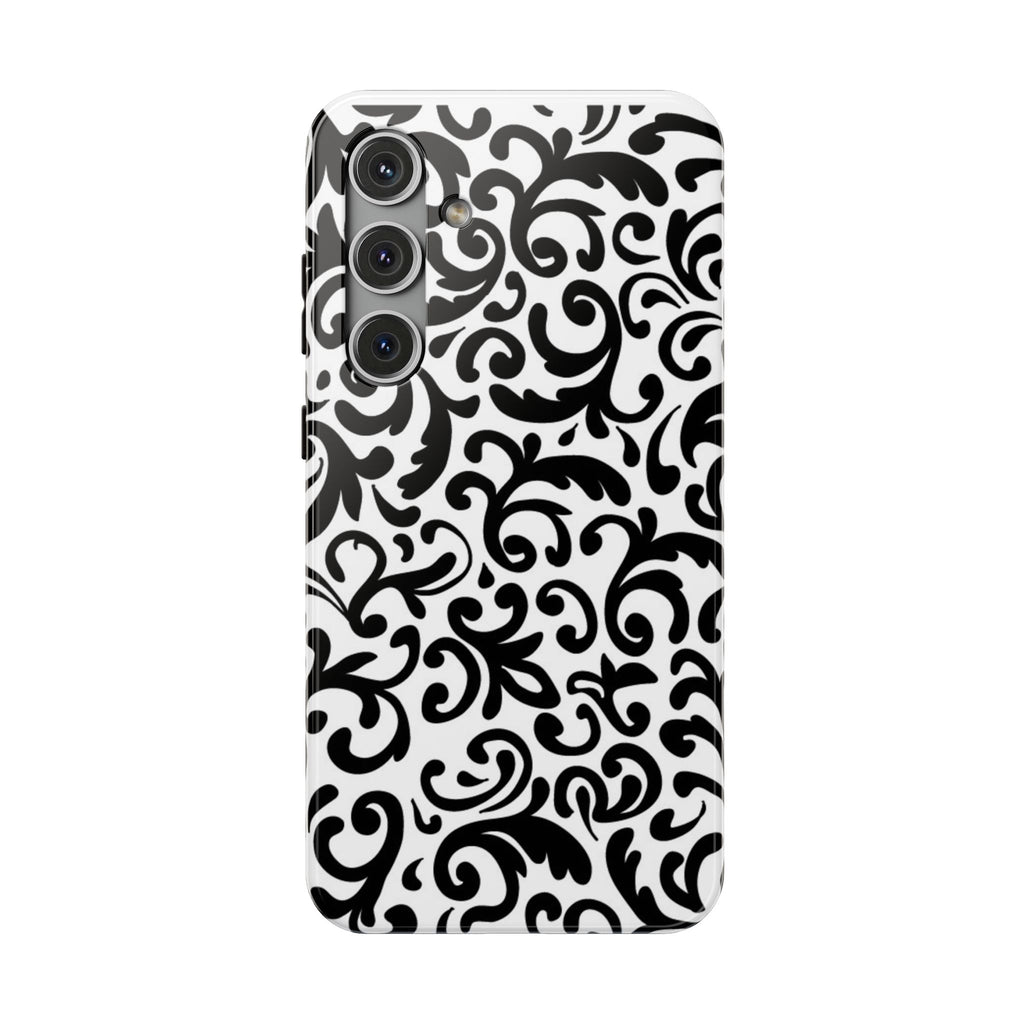 Floral Scroll Impact-Resistant Phone Case