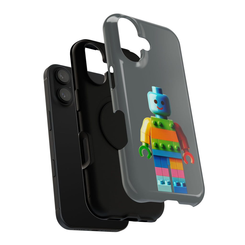 Rainbow Brick Minifigure Impact-Resistant Phone Case