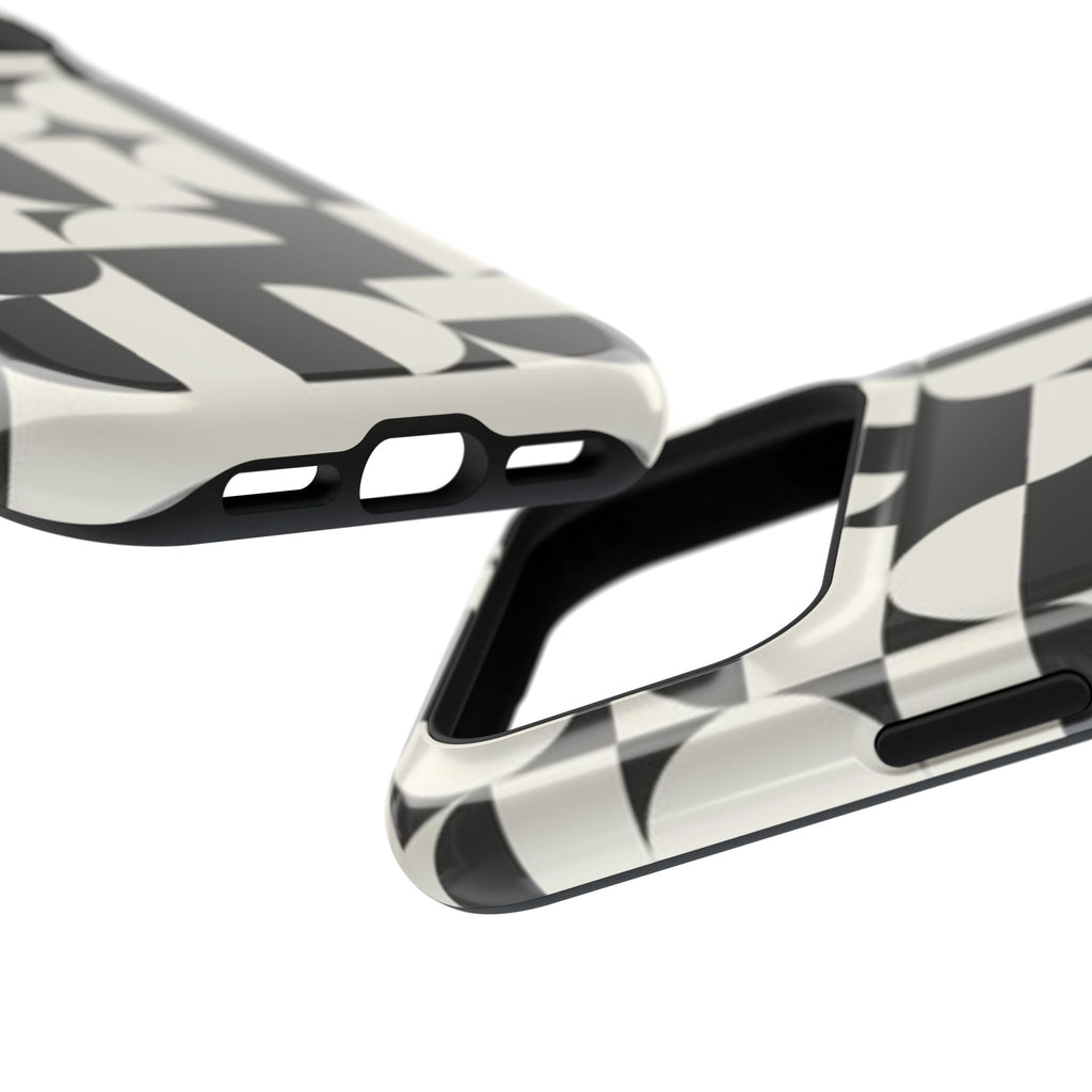 Black and White Design Impact-Resistant Case
