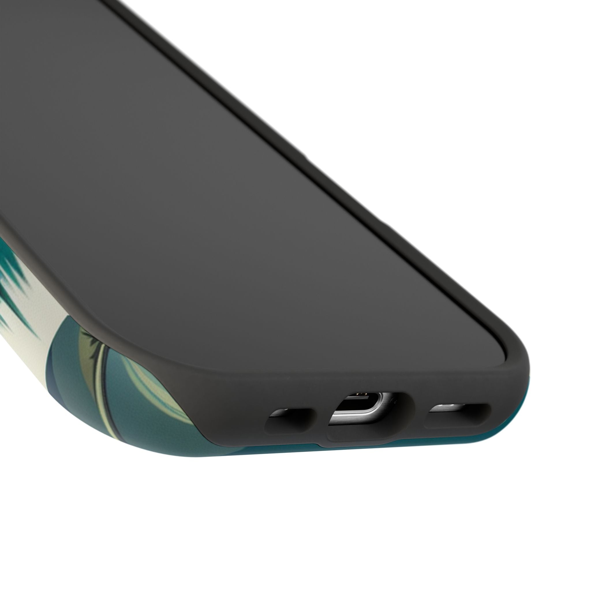 Impact Resistant Phone Case - Mountain Lake with Forest Design