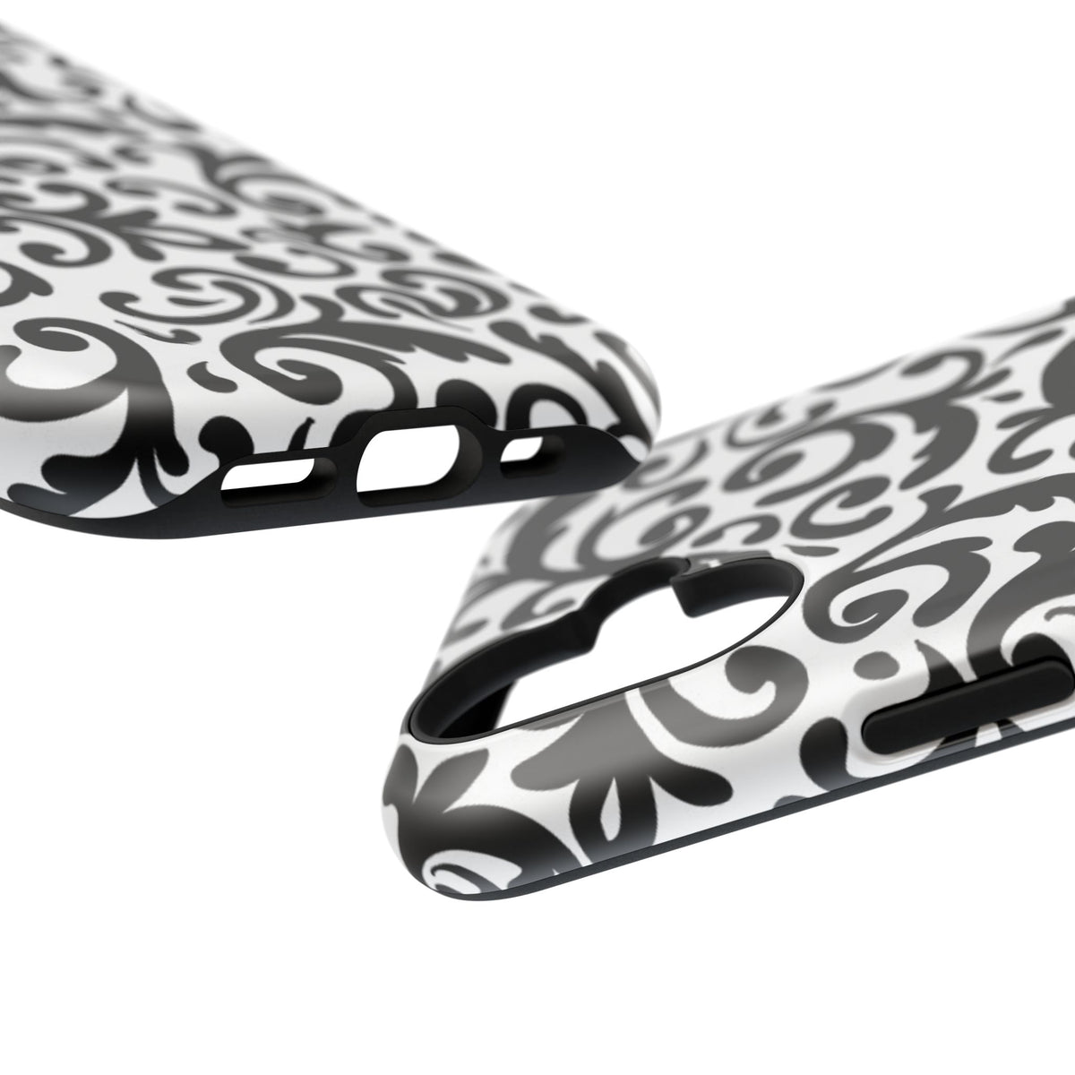 Floral Scroll Impact-Resistant Phone Case