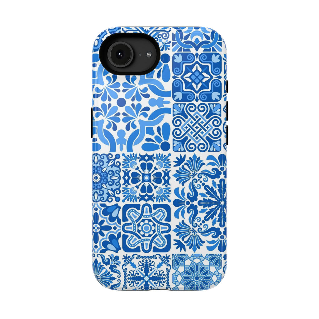 Blue Mediterranean Tile Impact-Resistant Phone Case