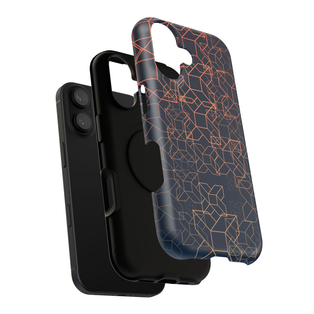 Geometric Pattern Phone Case, Durable Impact-Resistant