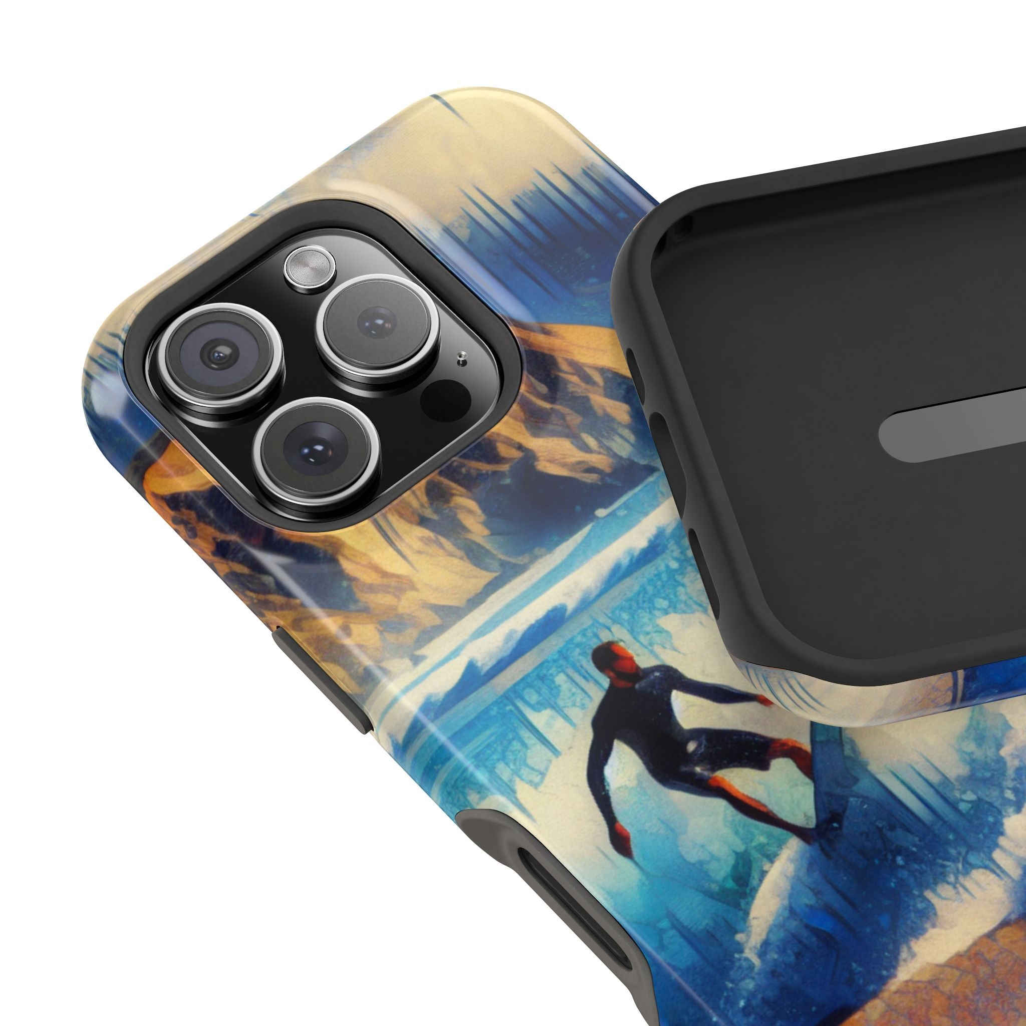 Impact Resistant  Phone Case, Ocean Waves, Summer Memories Protective Case