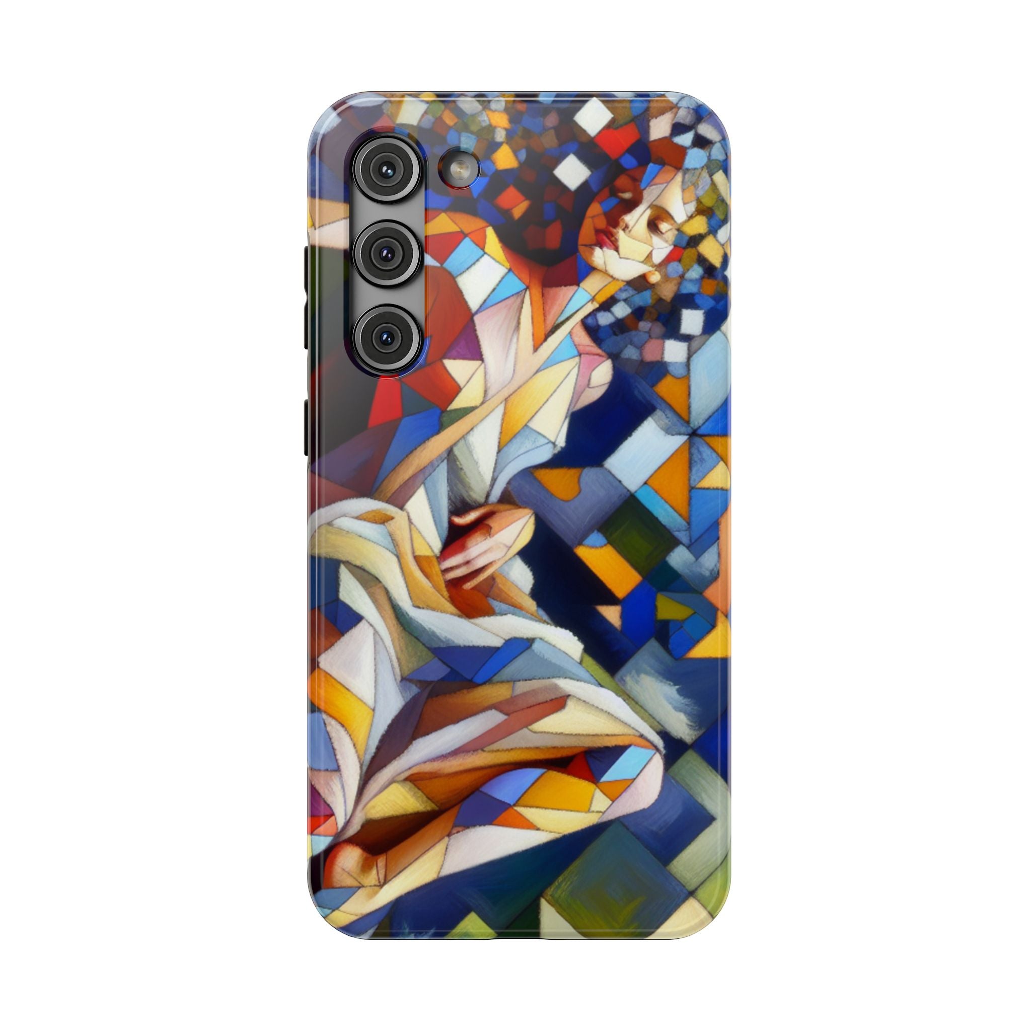 Impact Resistant Phone Case - Beautiful Woman Abstract Design Samsung