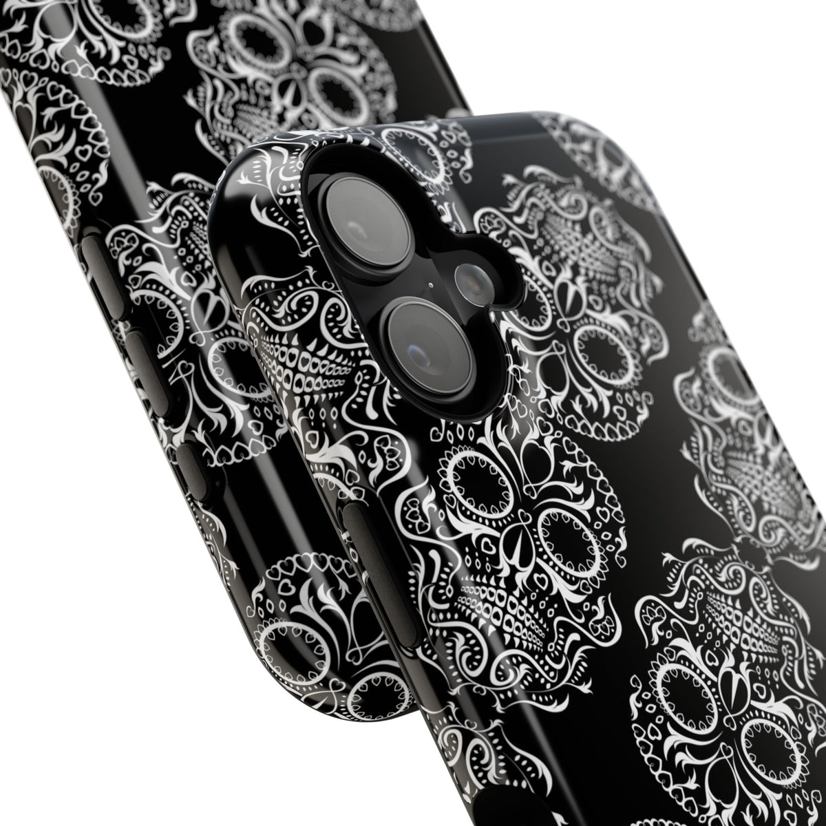 Skull Pattern Black & White Gothic Tough Cases for iPhone
