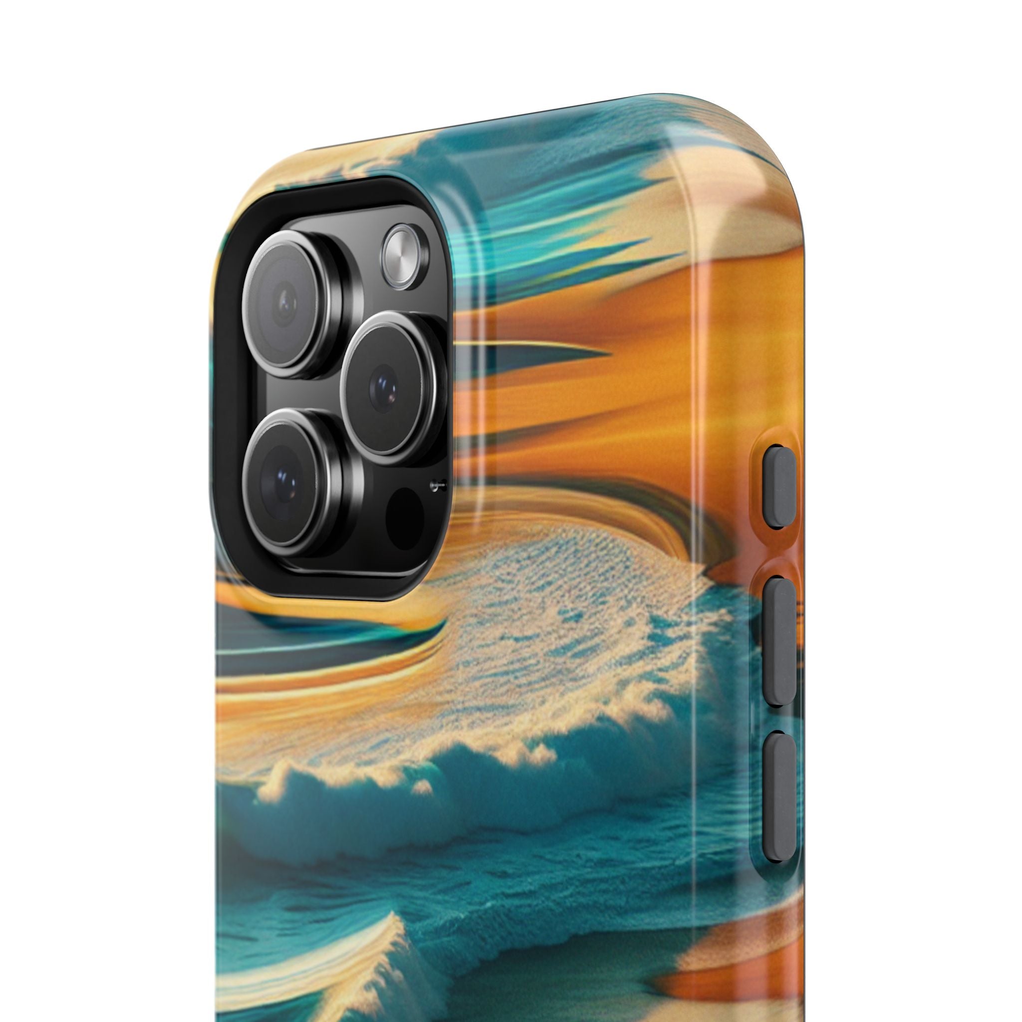 Impact Resistant Phone Case, Surf Wave Beach Lovers, Ocean Waves Design
