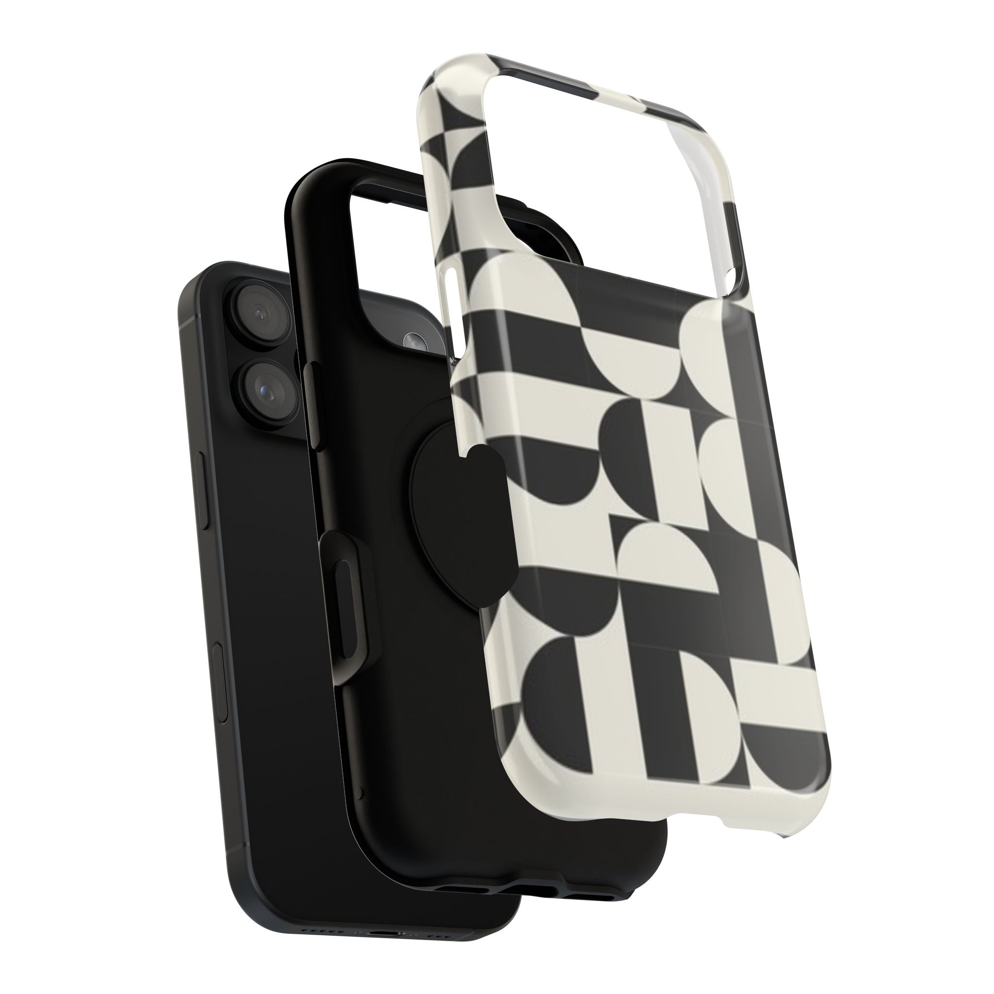 Black and White Design Impact-Resistant Case