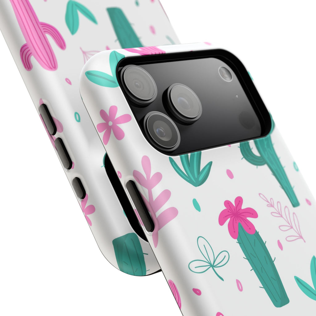 Cactus Pattern Impact Resistant Phone Case